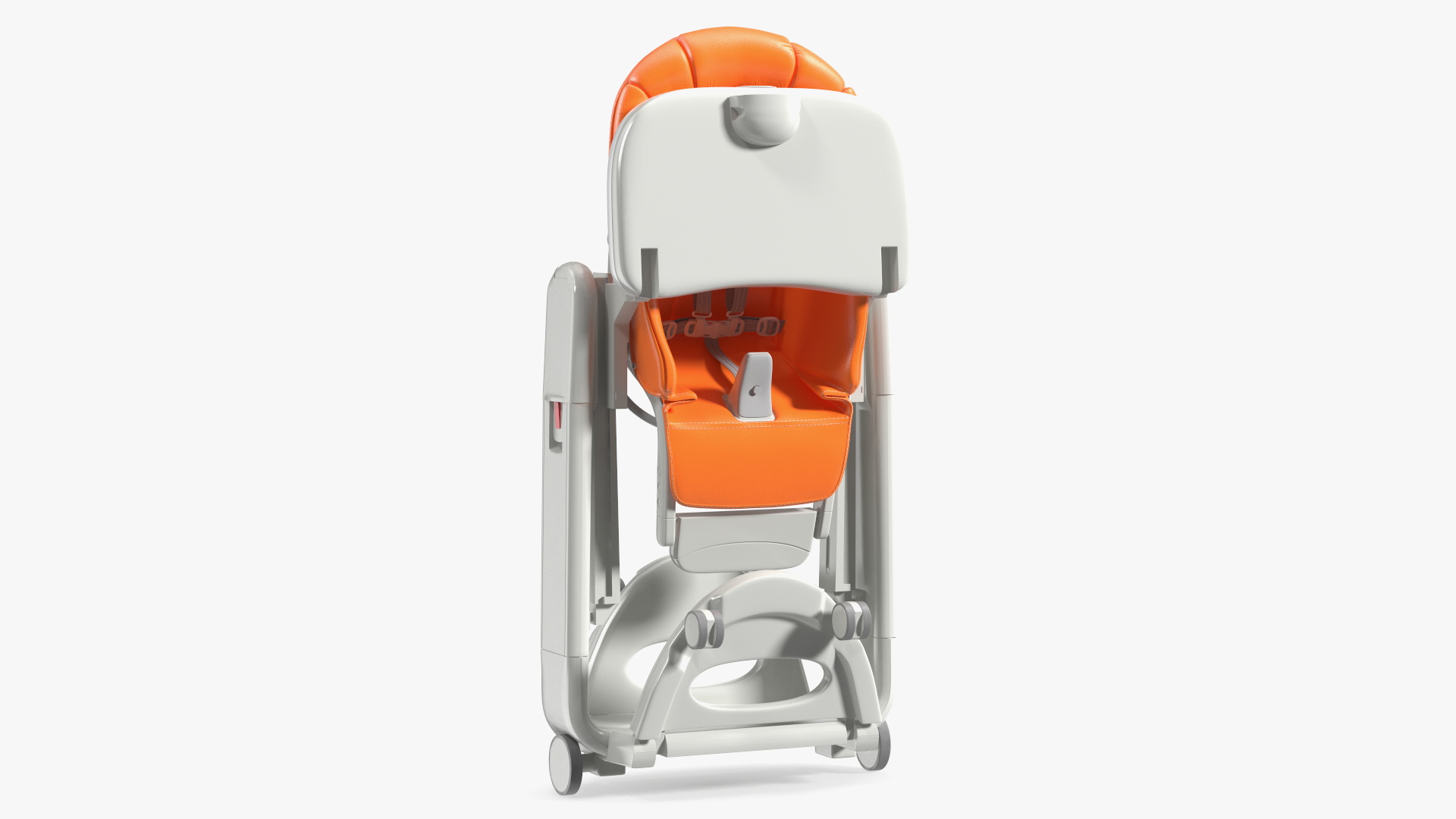 3D Folding High Chair Vertical Orange Rigged