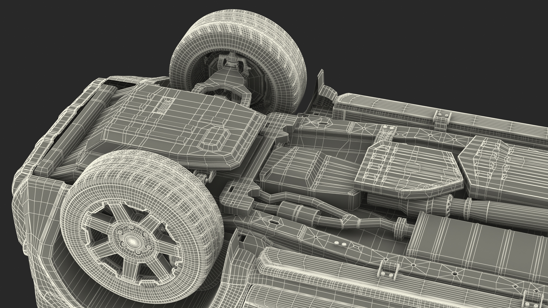 SUV 4x4 with Roof Basket 3D model