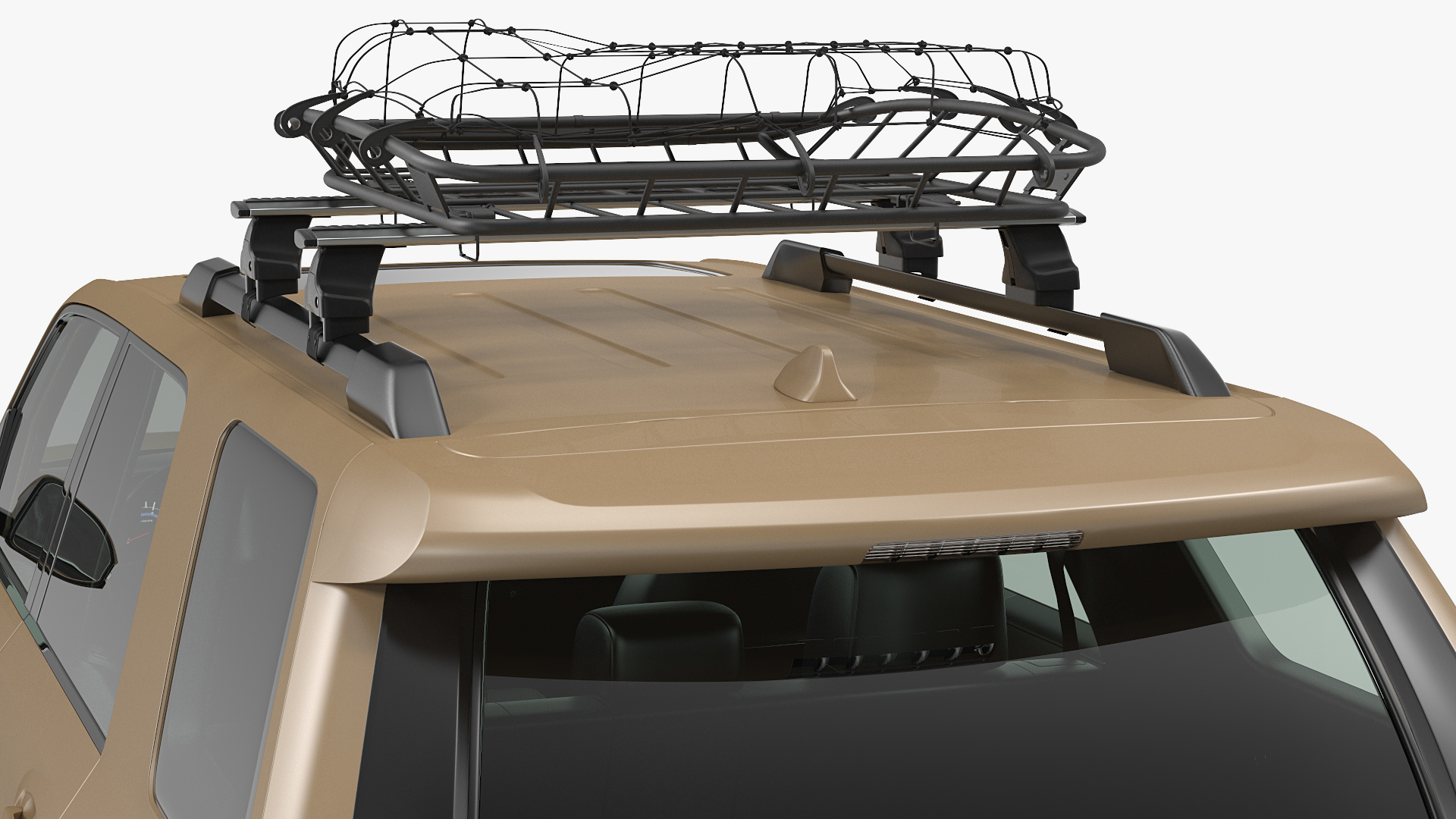 SUV 4x4 with Roof Basket 3D model