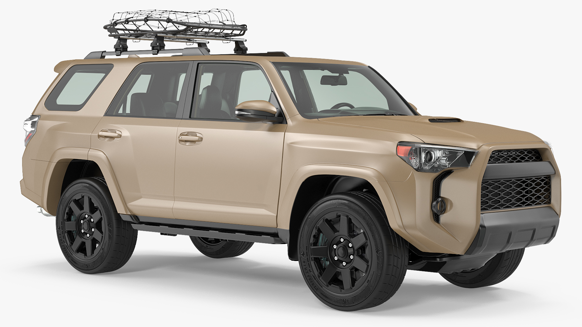 SUV 4x4 with Roof Basket 3D model