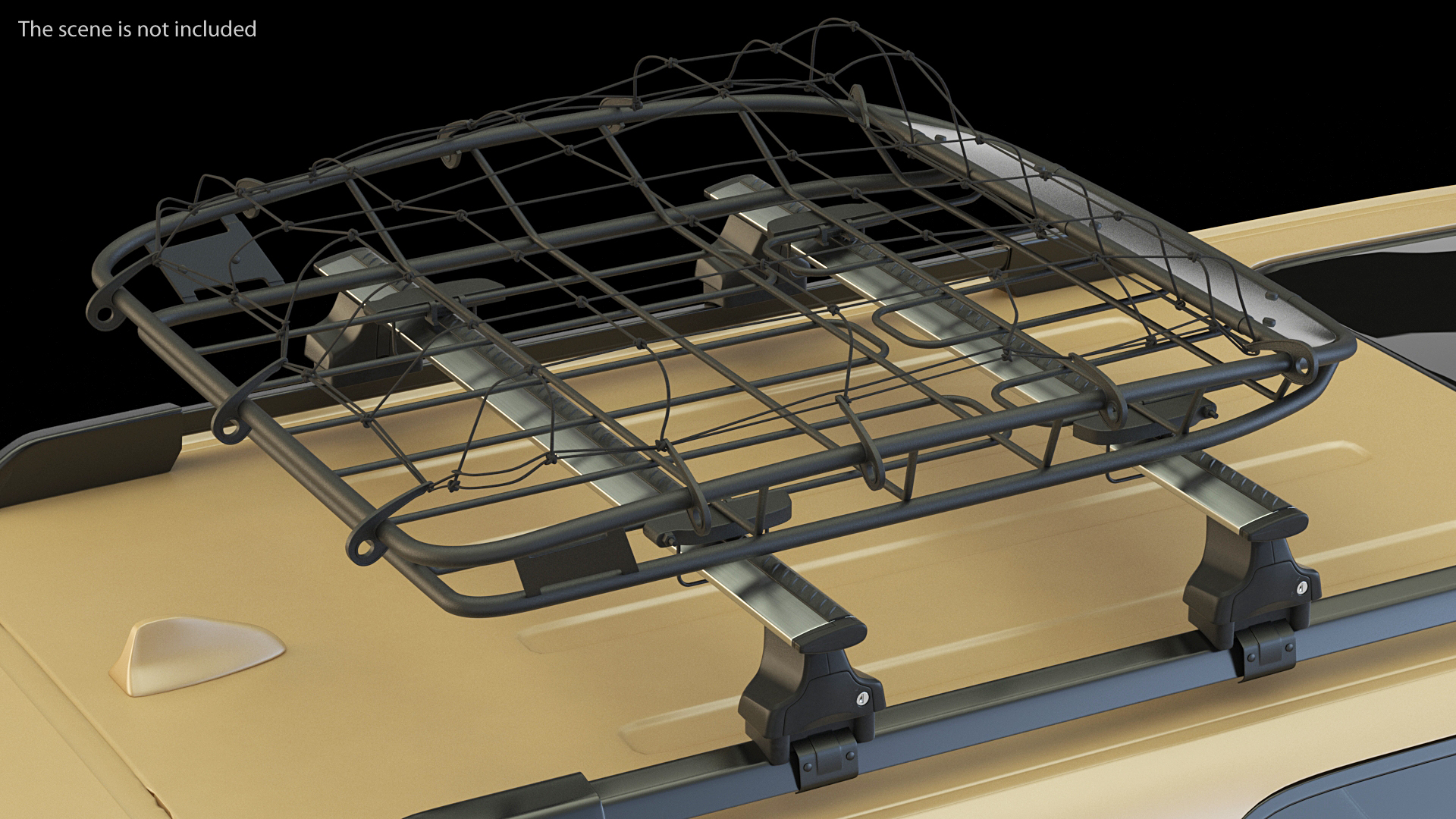 SUV 4x4 with Roof Basket 3D model