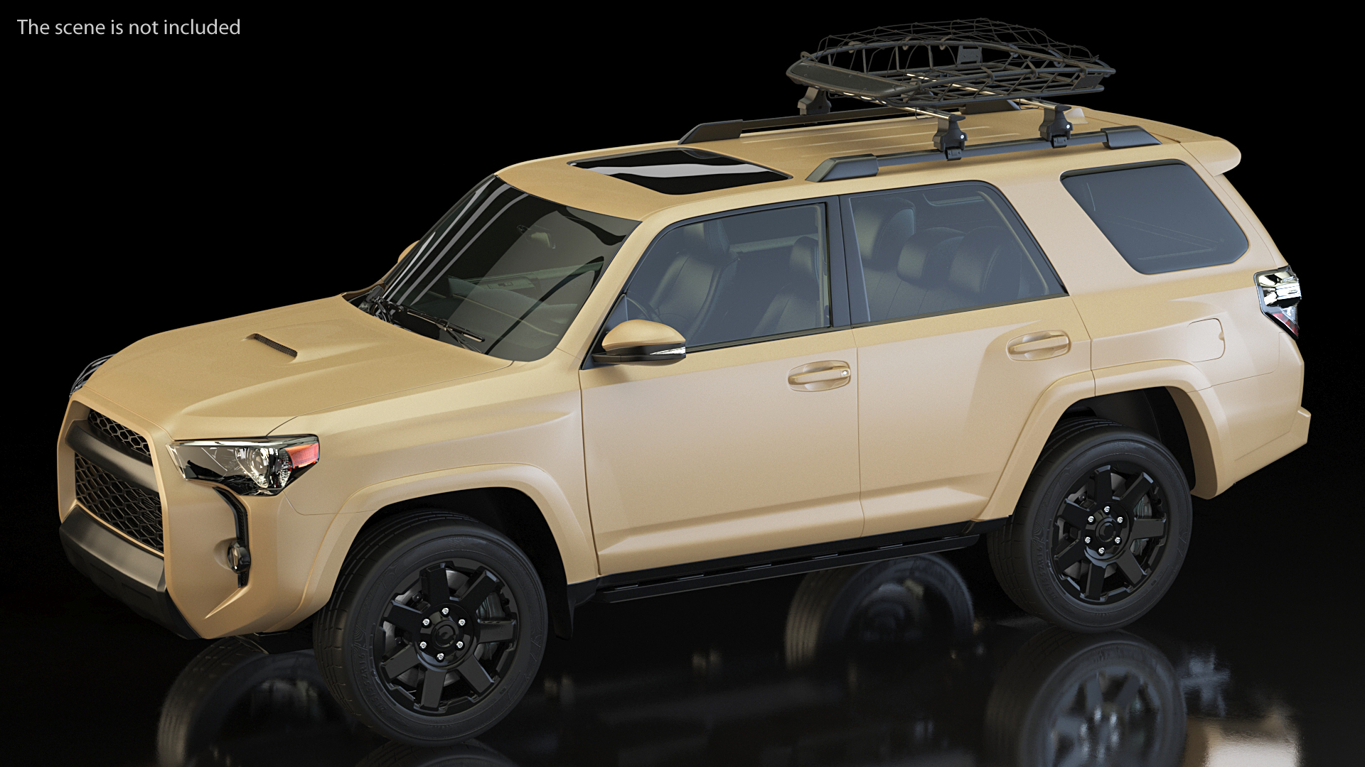 SUV 4x4 with Roof Basket 3D model