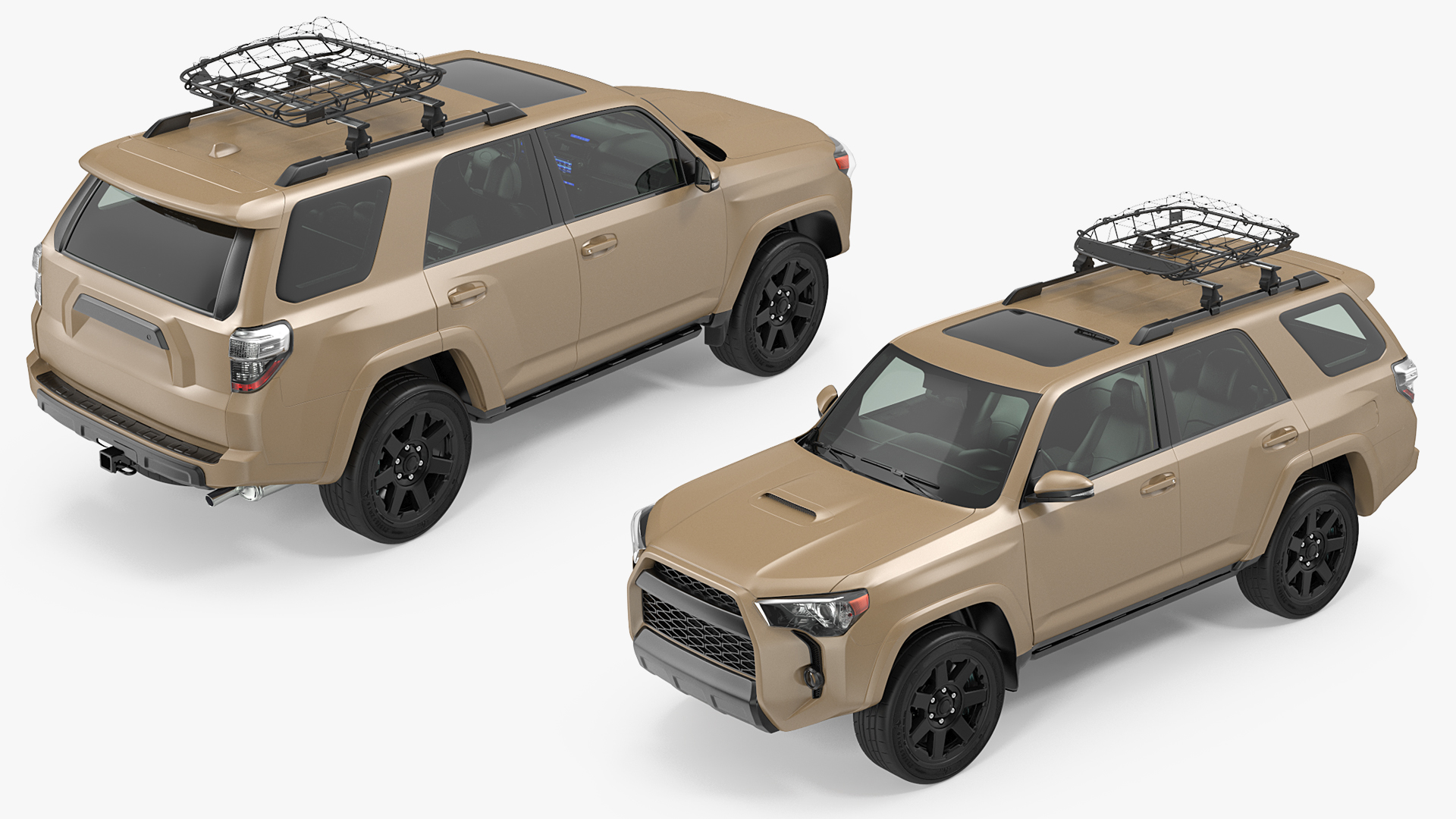 SUV 4x4 with Roof Basket 3D model