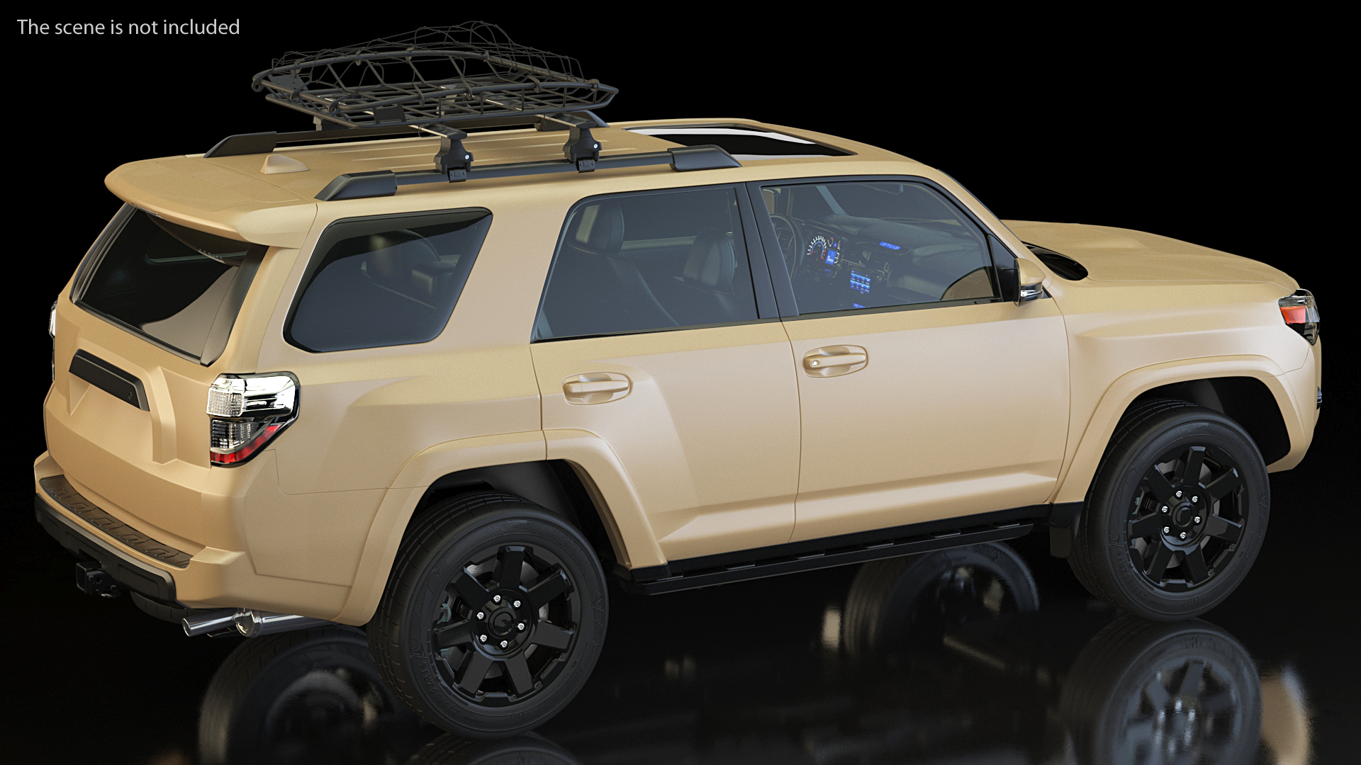 SUV 4x4 with Roof Basket 3D model