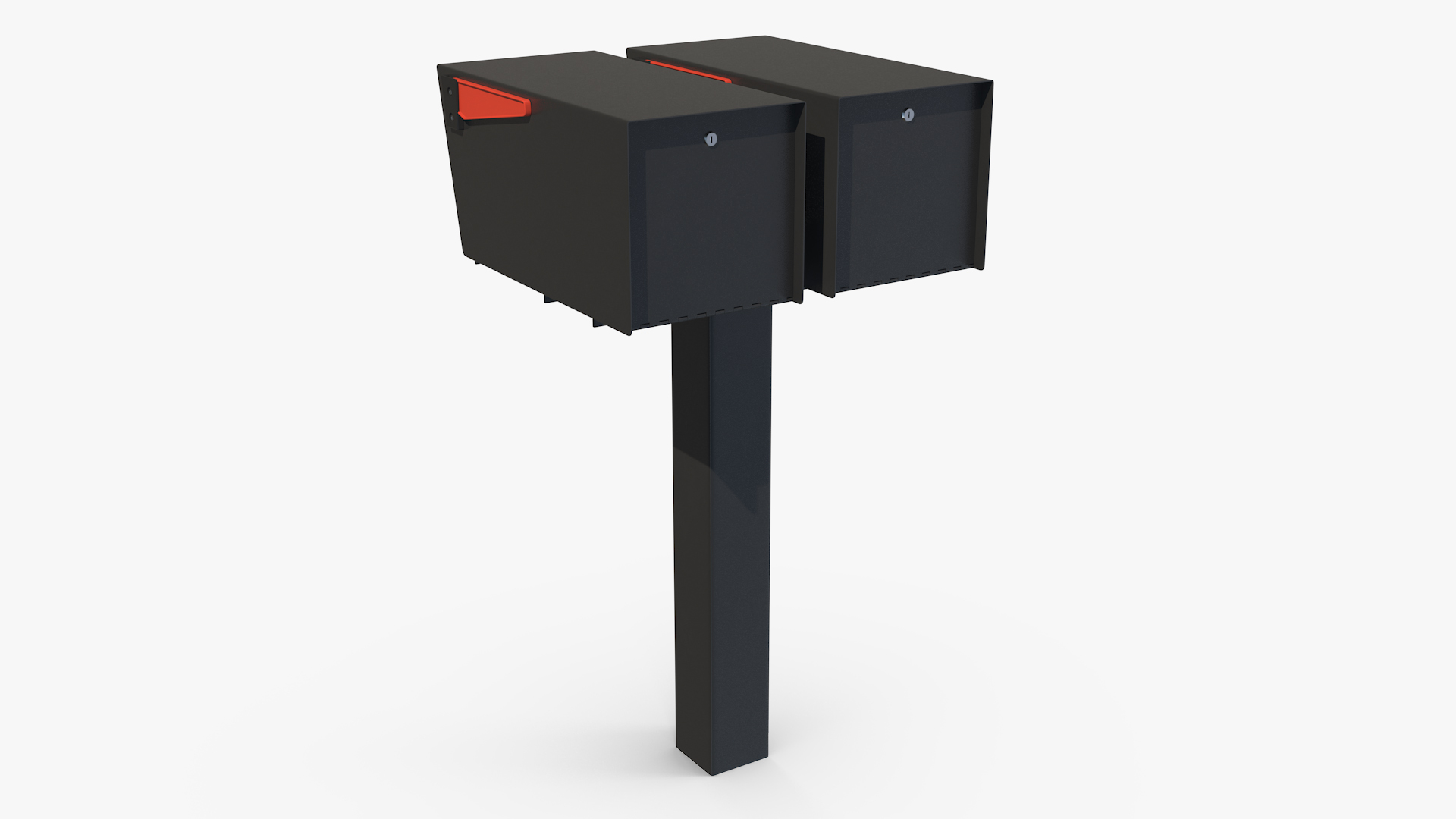 3D model Mailbox Complete Twin Mount Cluster