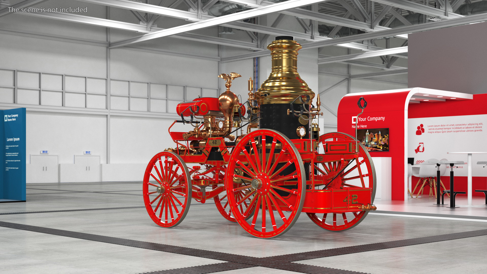 Steam Fire Engine Horse Drawn 1894 3D model