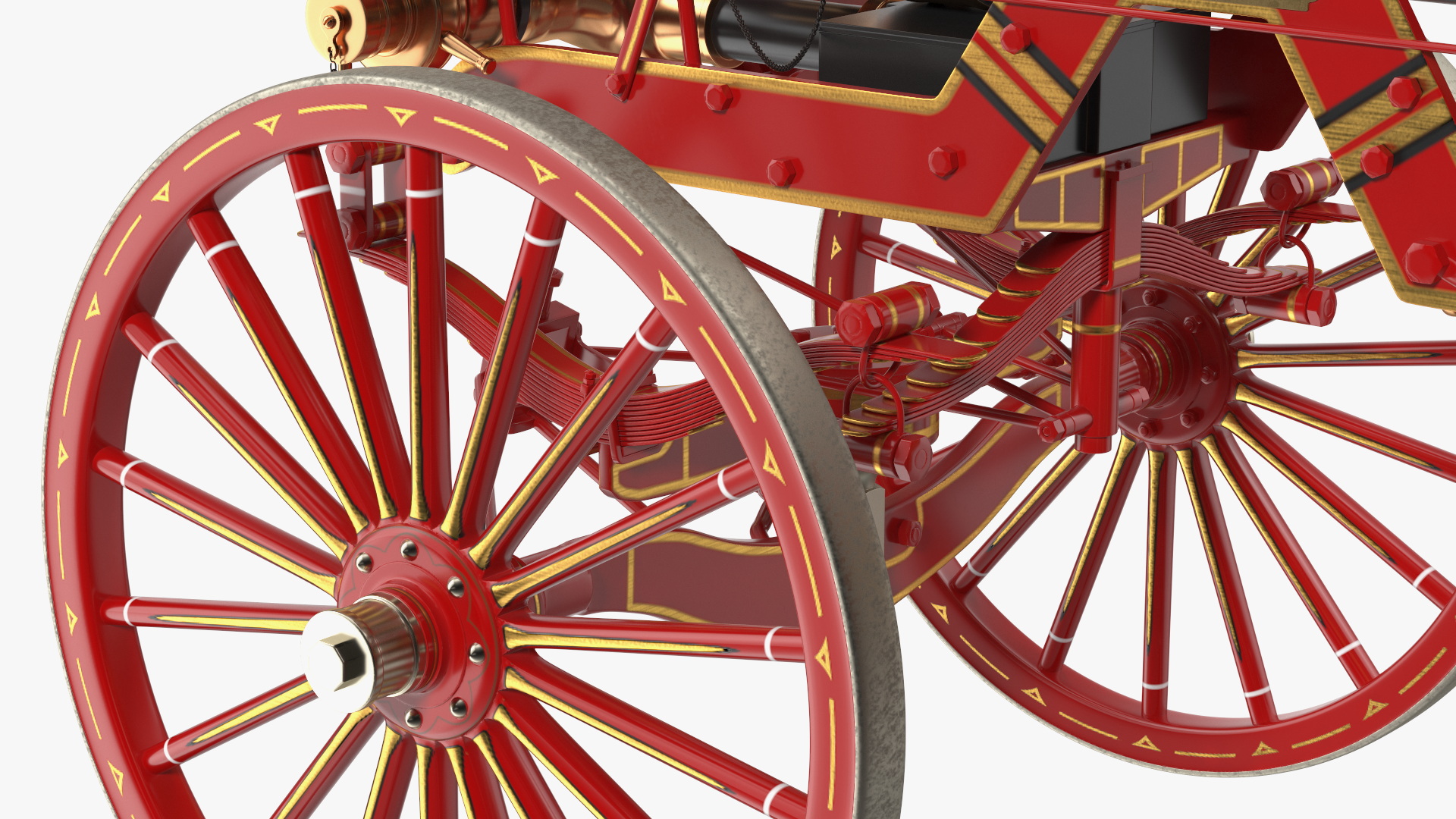 Steam Fire Engine Horse Drawn 1894 3D model