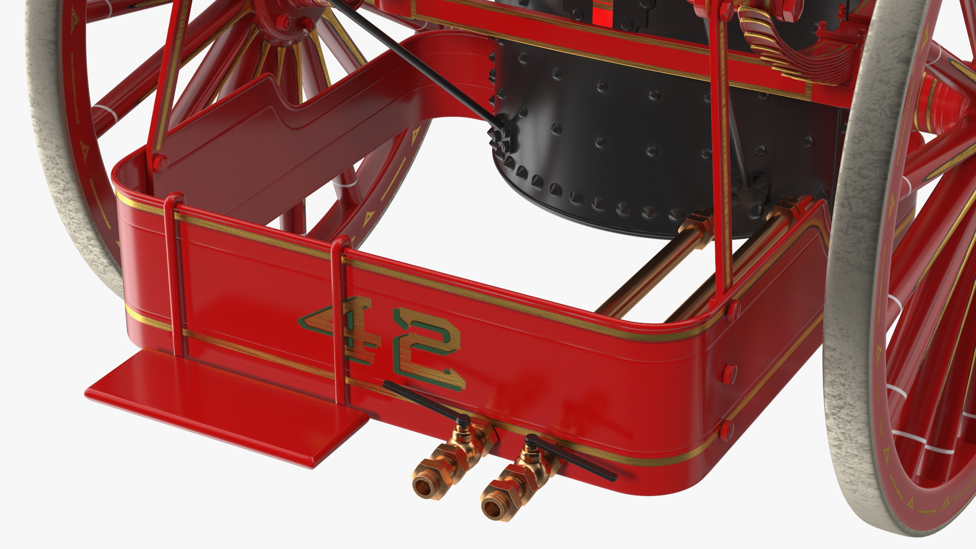 Steam Fire Engine Horse Drawn 1894 3D model