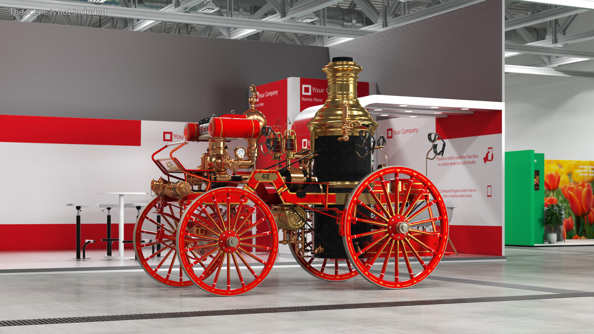 Steam Fire Engine Horse Drawn 1894 3D model