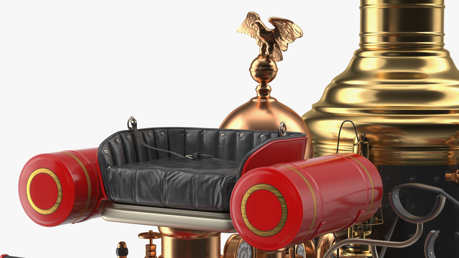 Steam Fire Engine Horse Drawn 1894 3D model