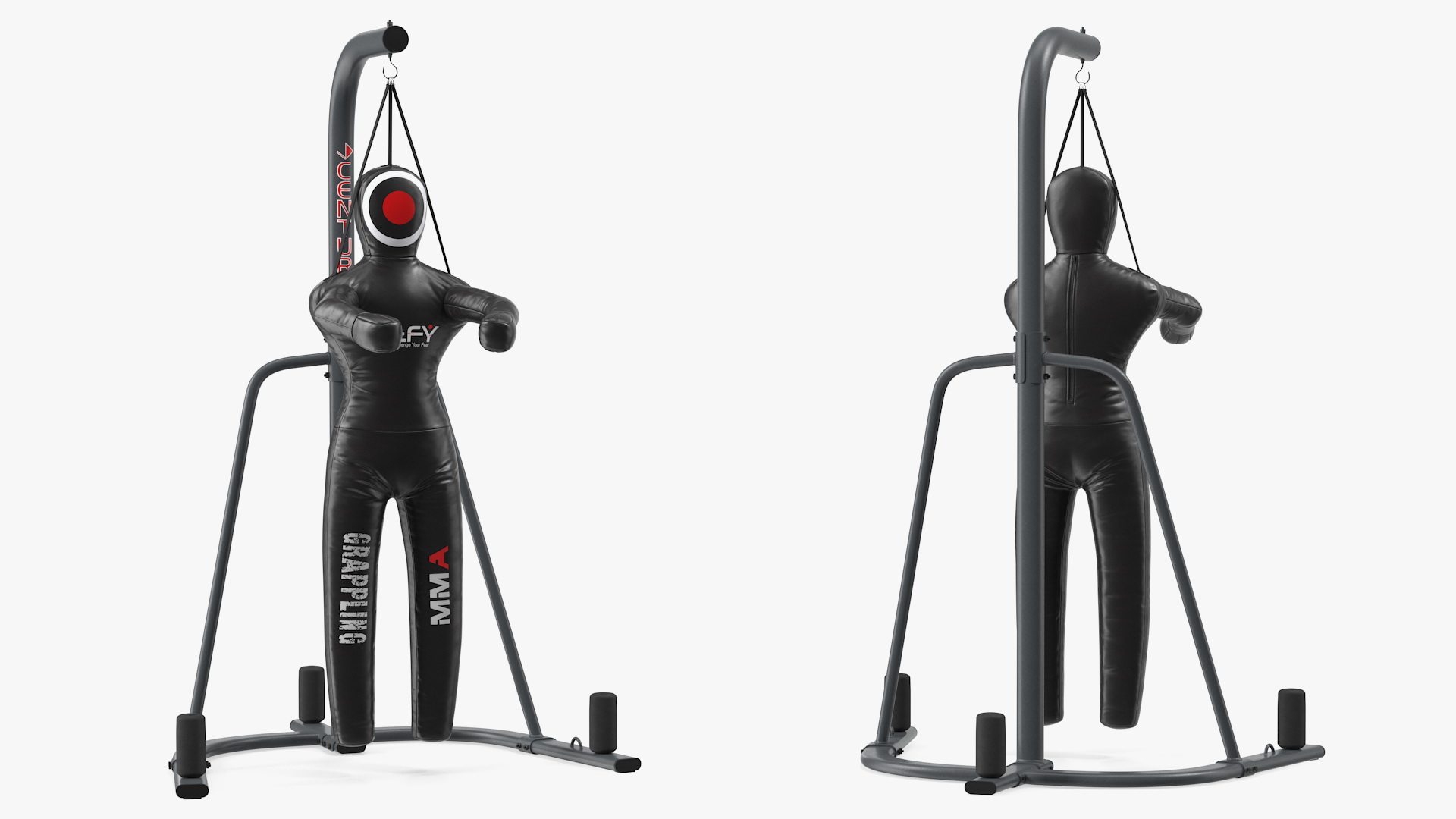 DEFY Leather Grappling Dummy with Stand 3D model