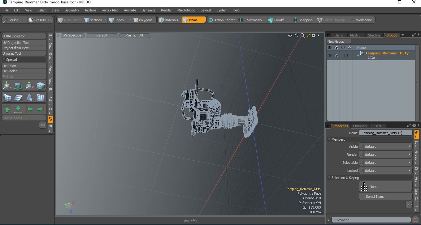 3D model Tamping Rammer Dirty