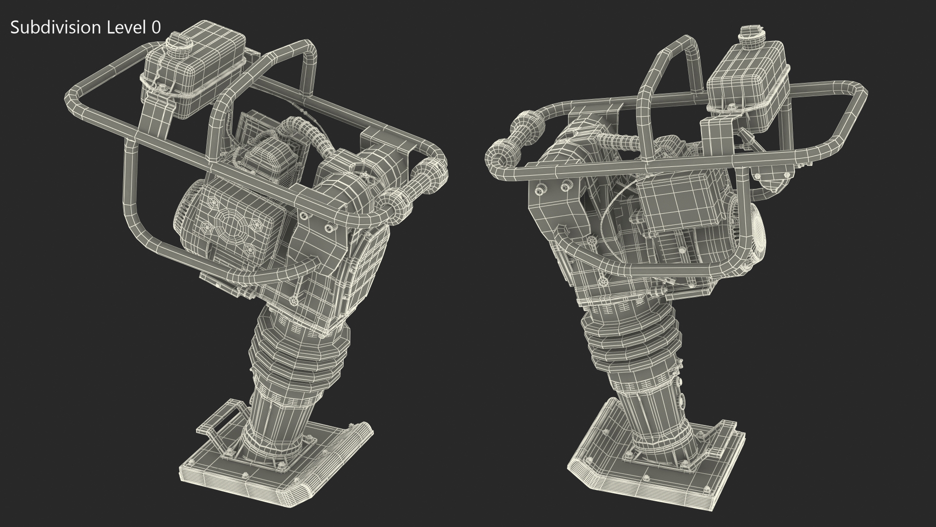 3D model Tamping Rammer Dirty