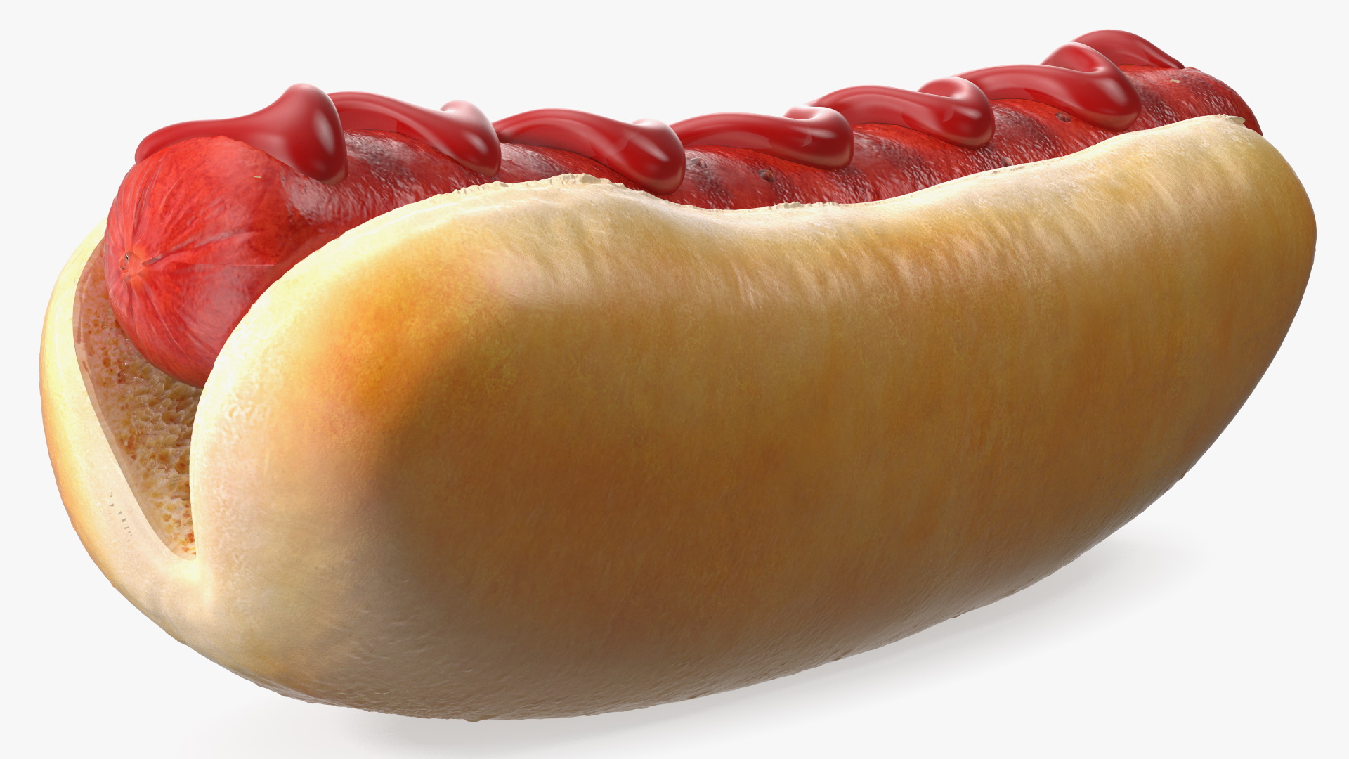 3D model Hot Dog with Ketchup