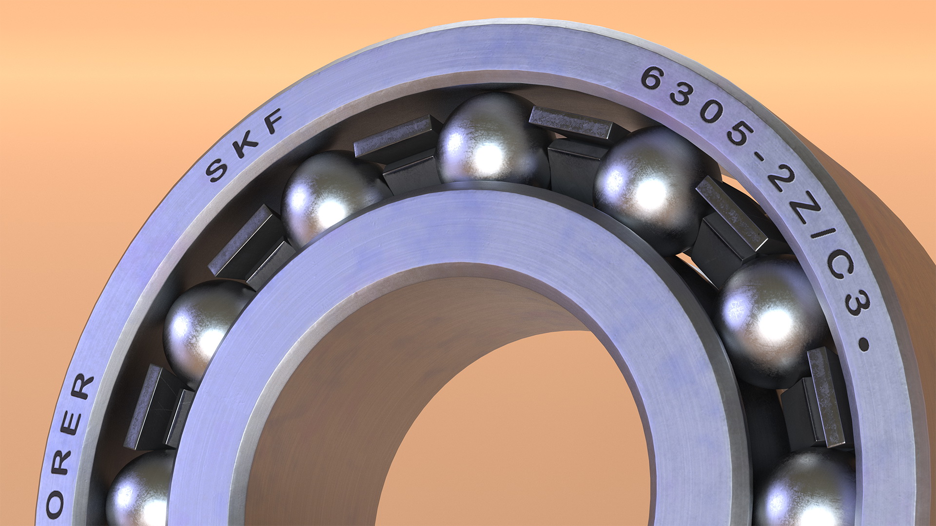 Ball Bearing Open 3D