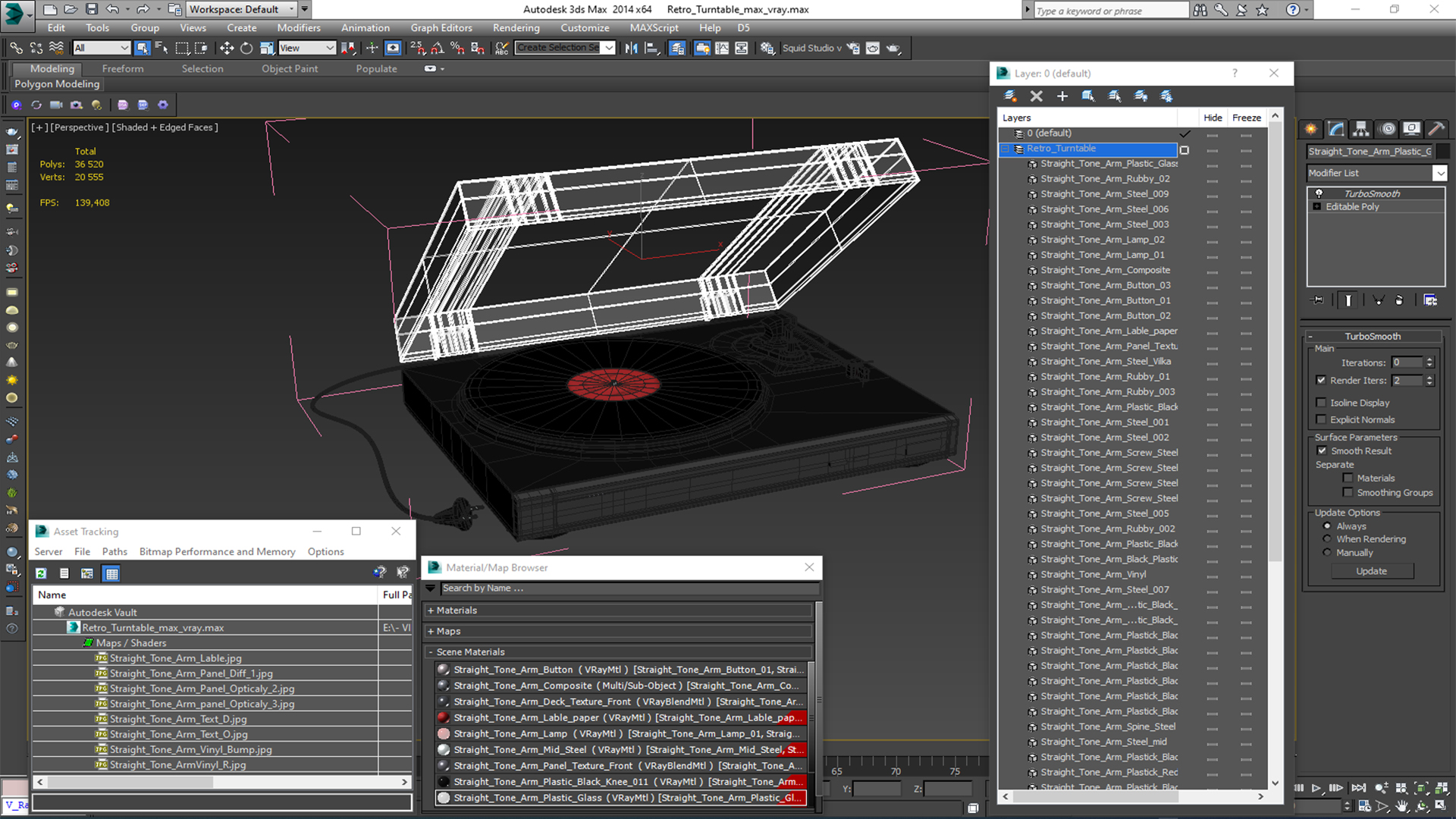 3D model Retro Turntable