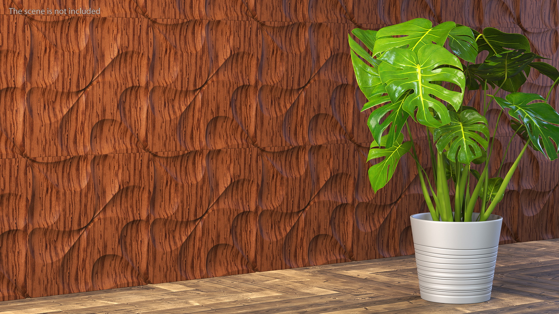 3D Wall Panel Drops Wood 3D model