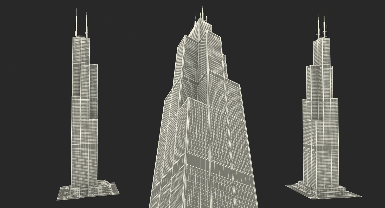 3D model Willis Tower Skyscraper Center