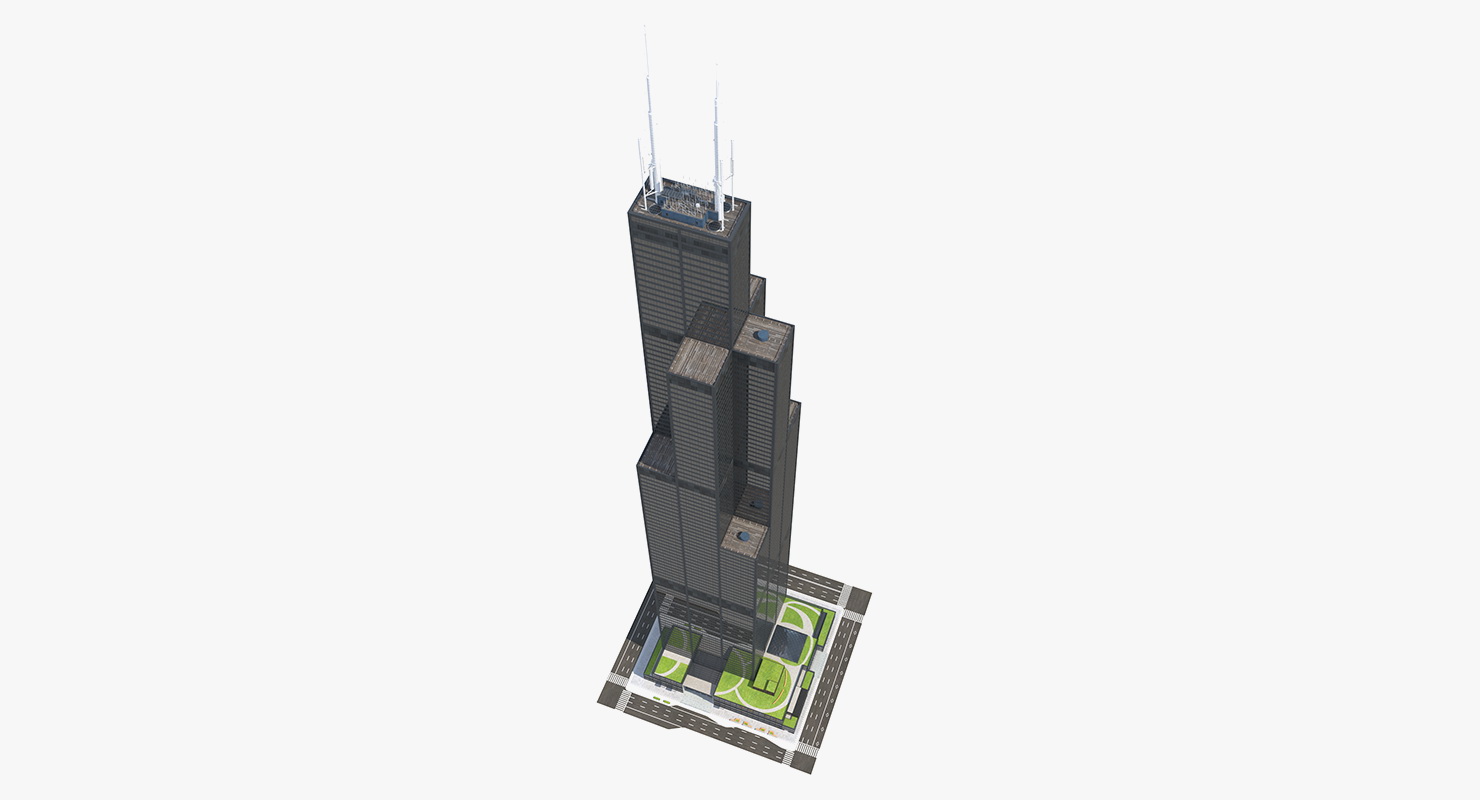 3D model Willis Tower Skyscraper Center