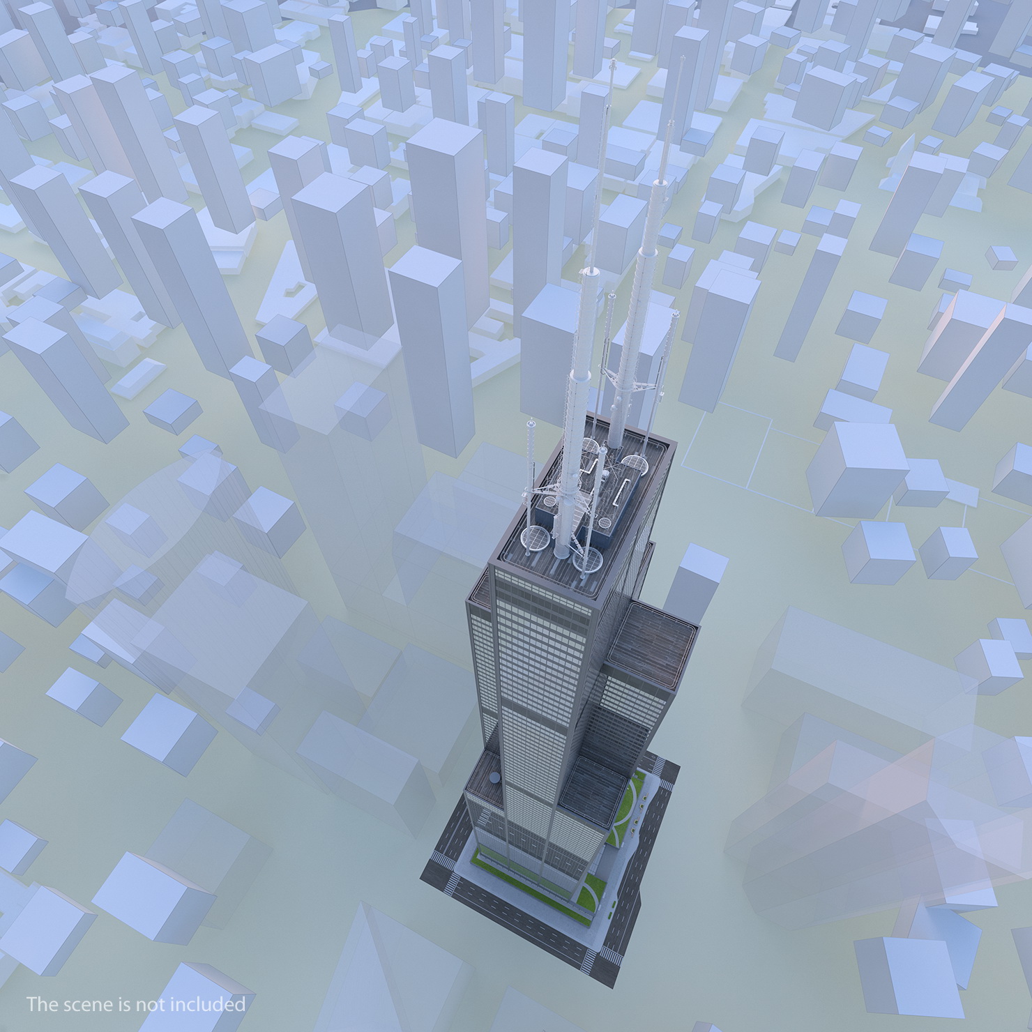 3D model Willis Tower Skyscraper Center