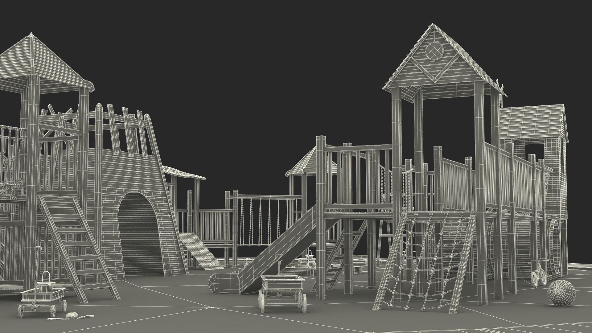 3D model Childrens Playground with Toys