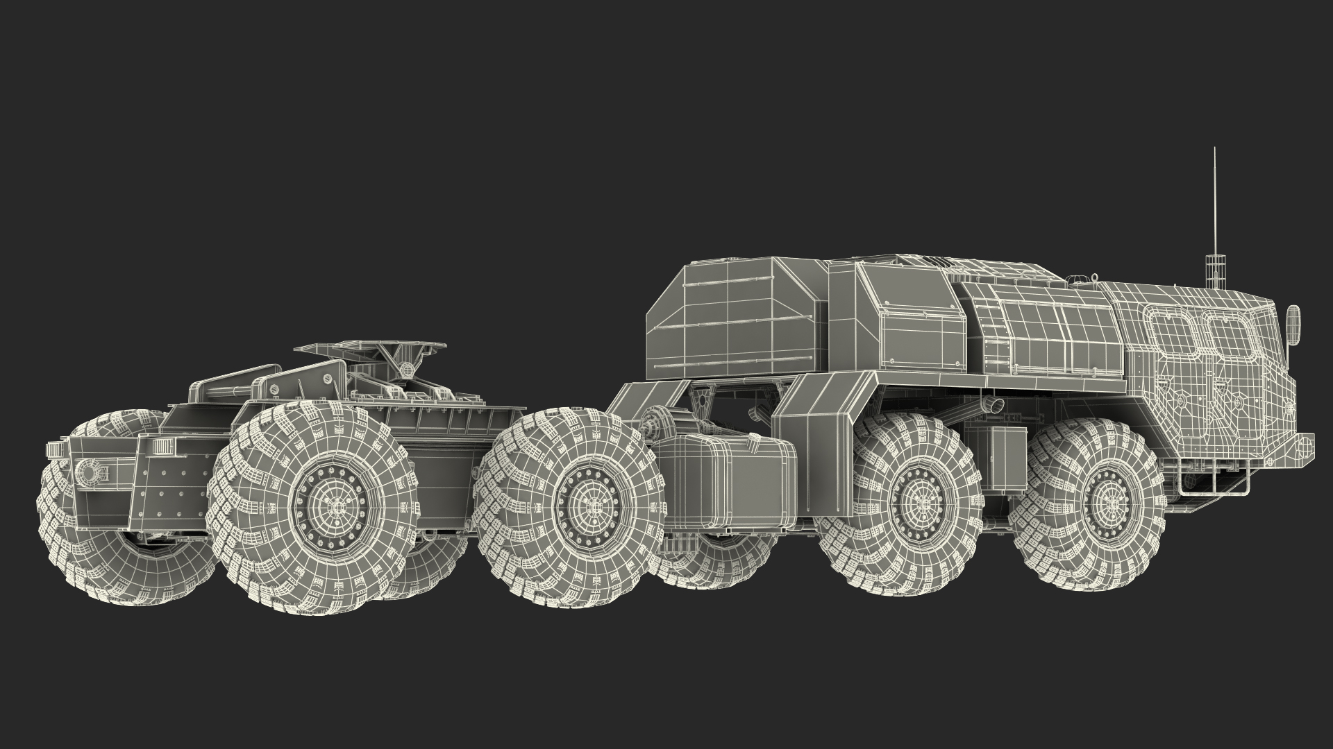 3D Maz 7910 8x8 Truck Camouflage Rigged