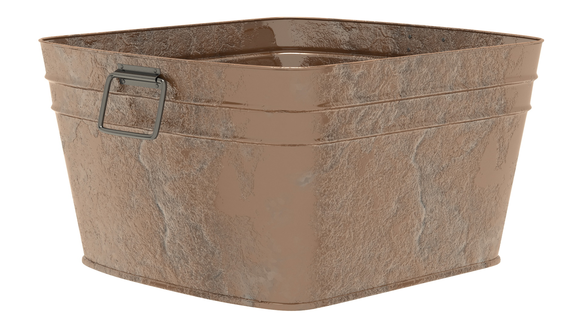 3D Rusty Square Tub