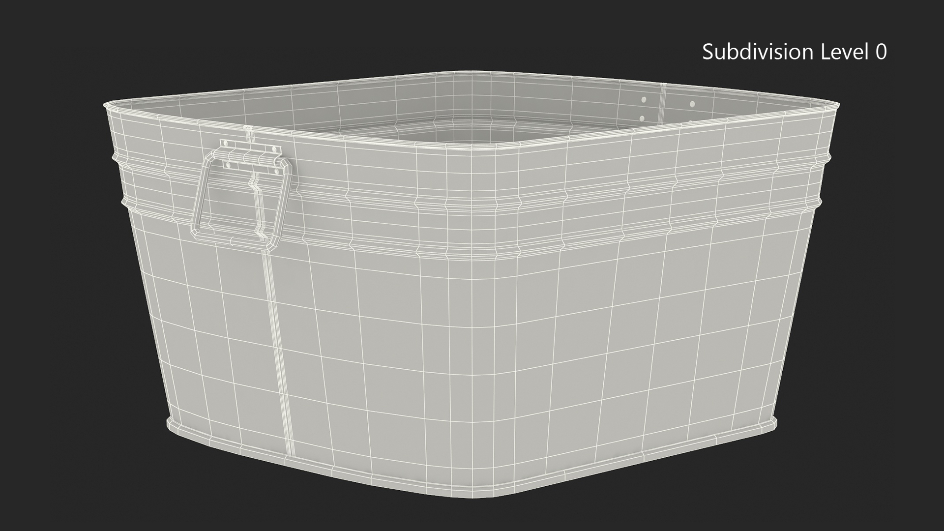 3D Rusty Square Tub