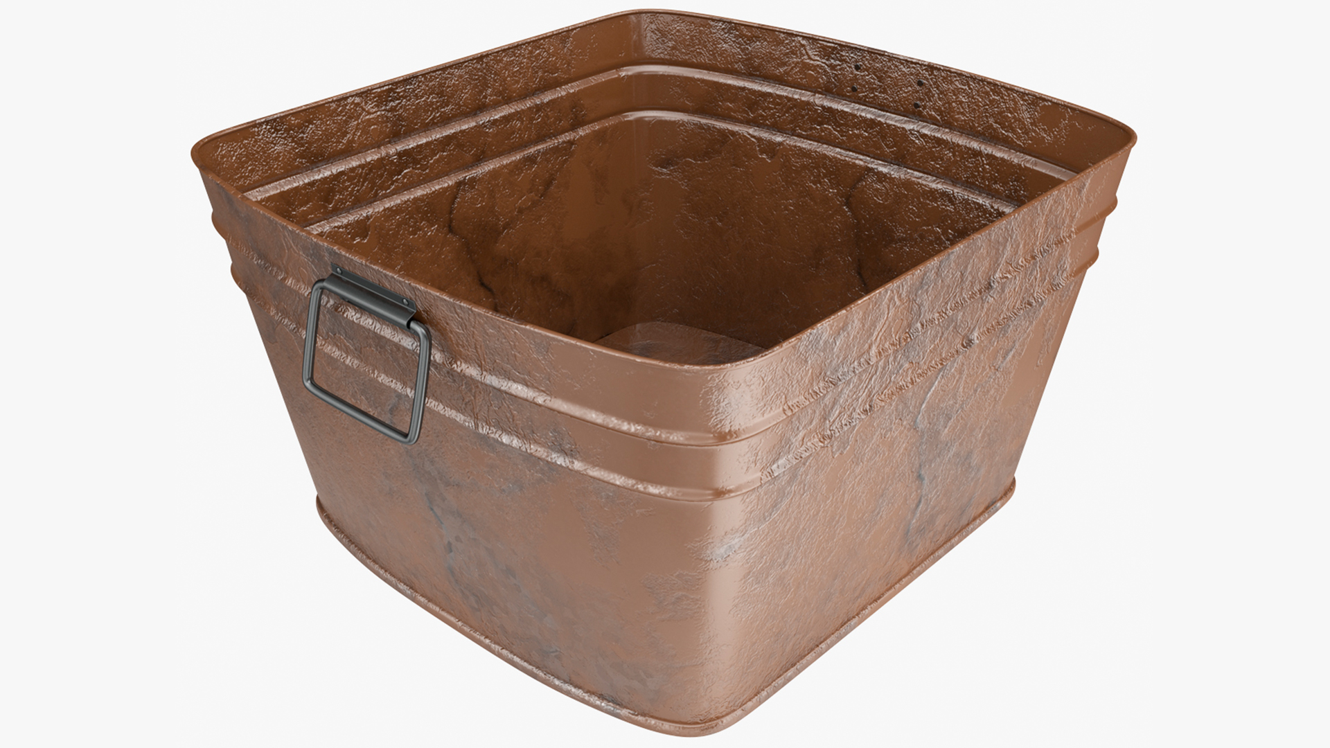 3D Rusty Square Tub