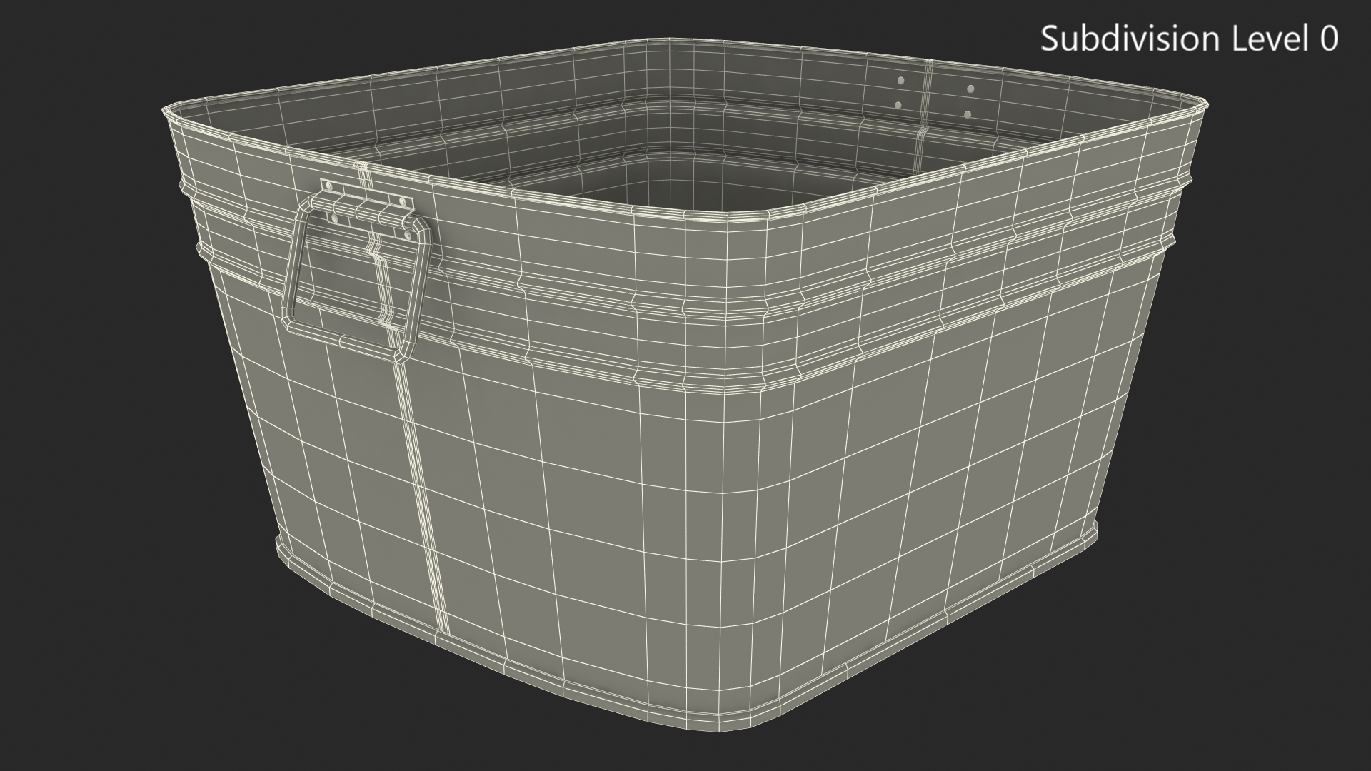 3D Rusty Square Tub