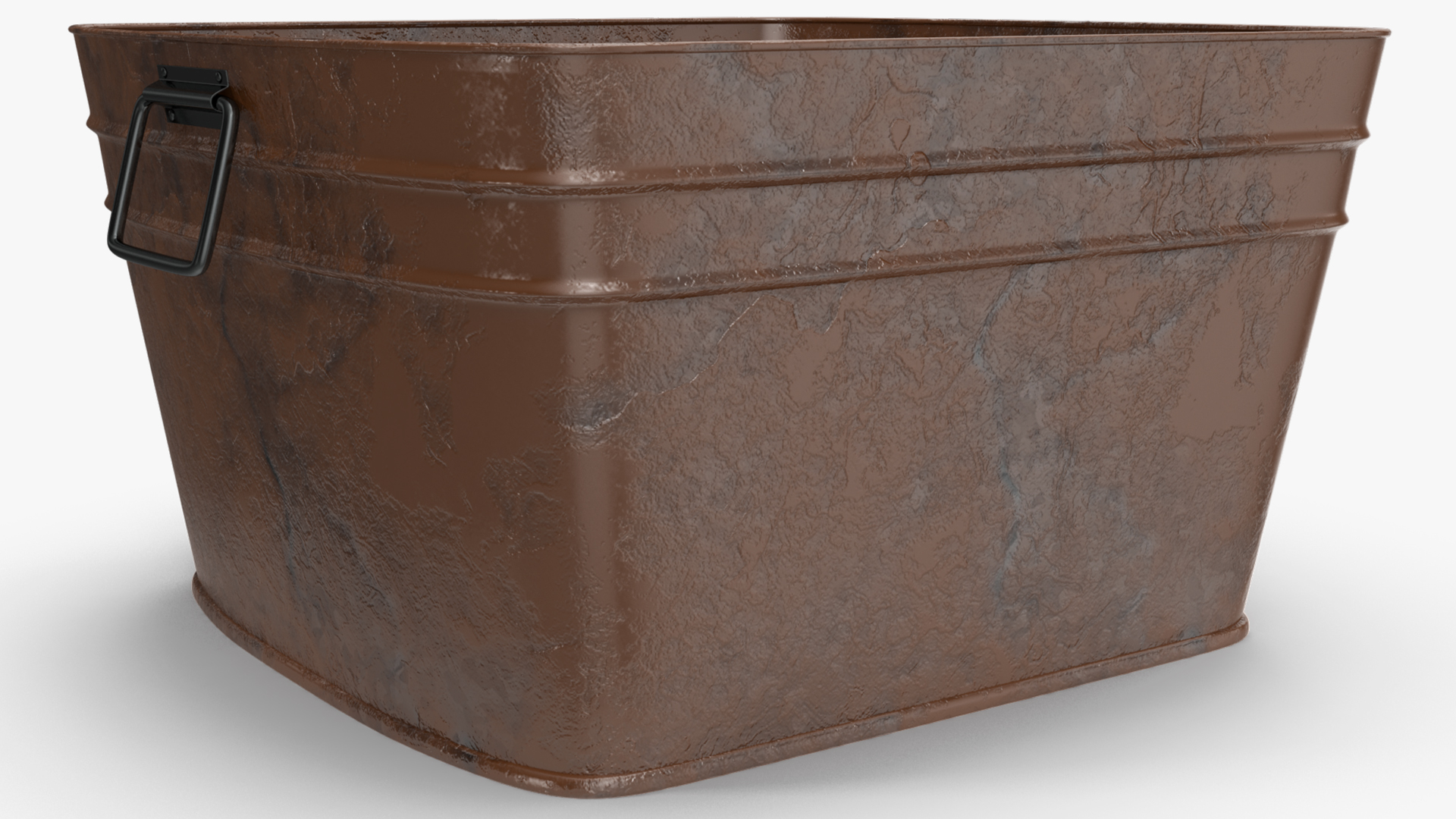 3D Rusty Square Tub