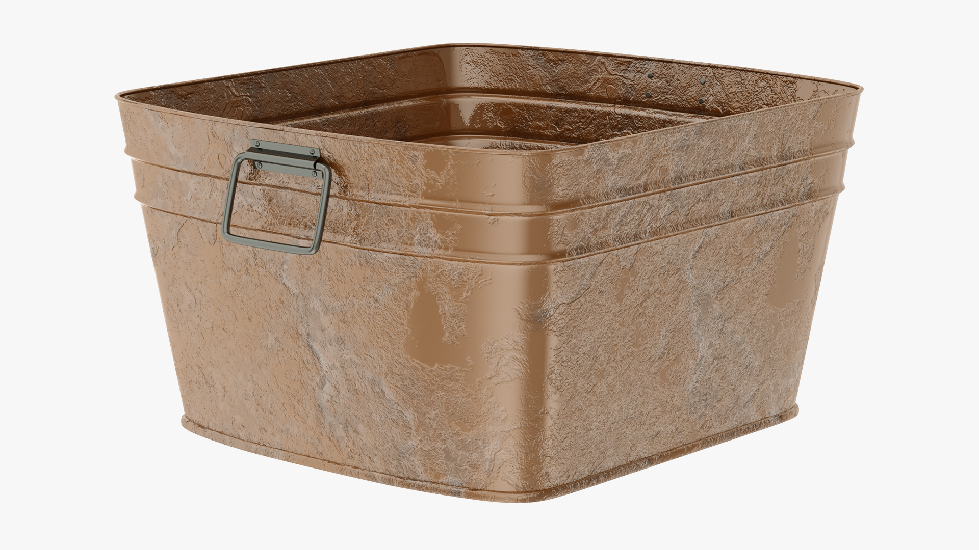 3D Rusty Square Tub