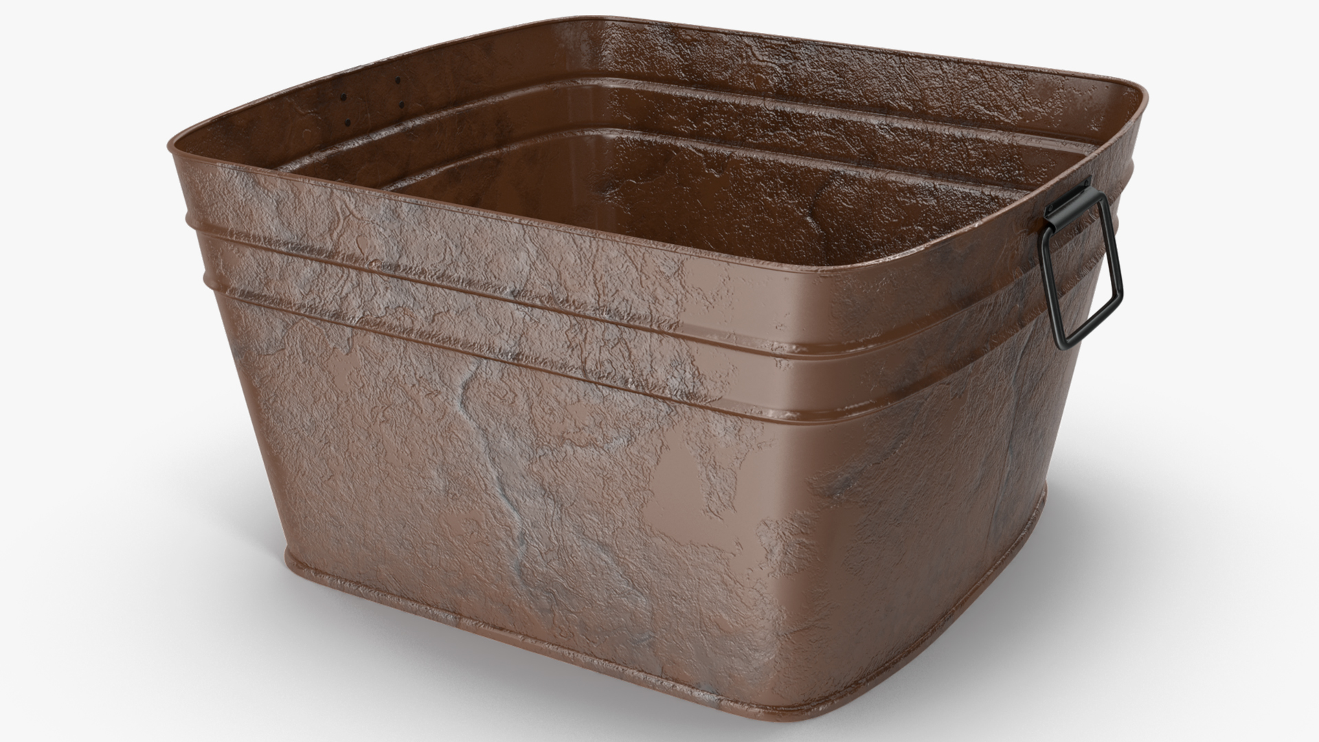 3D Rusty Square Tub