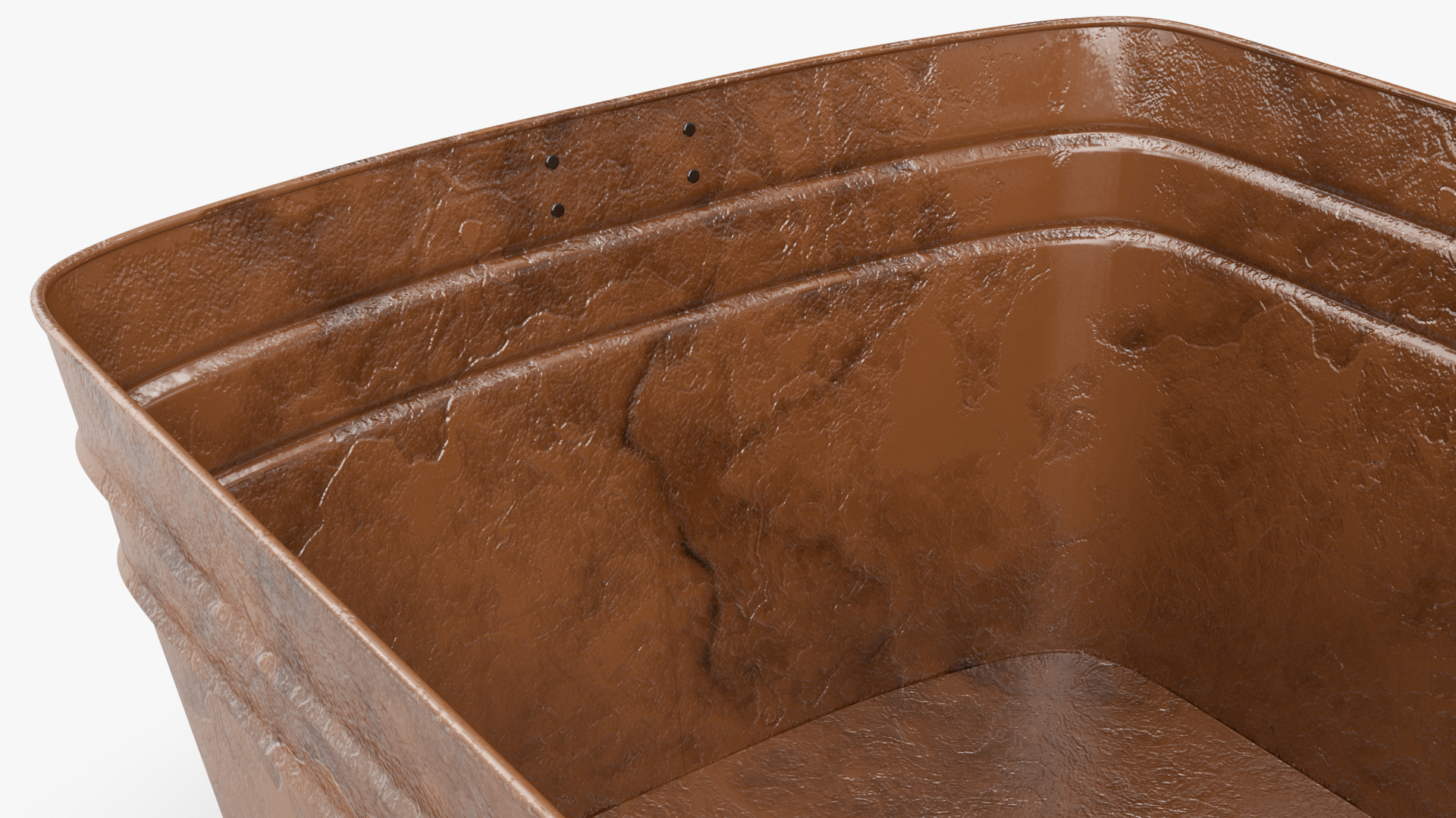 3D Rusty Square Tub