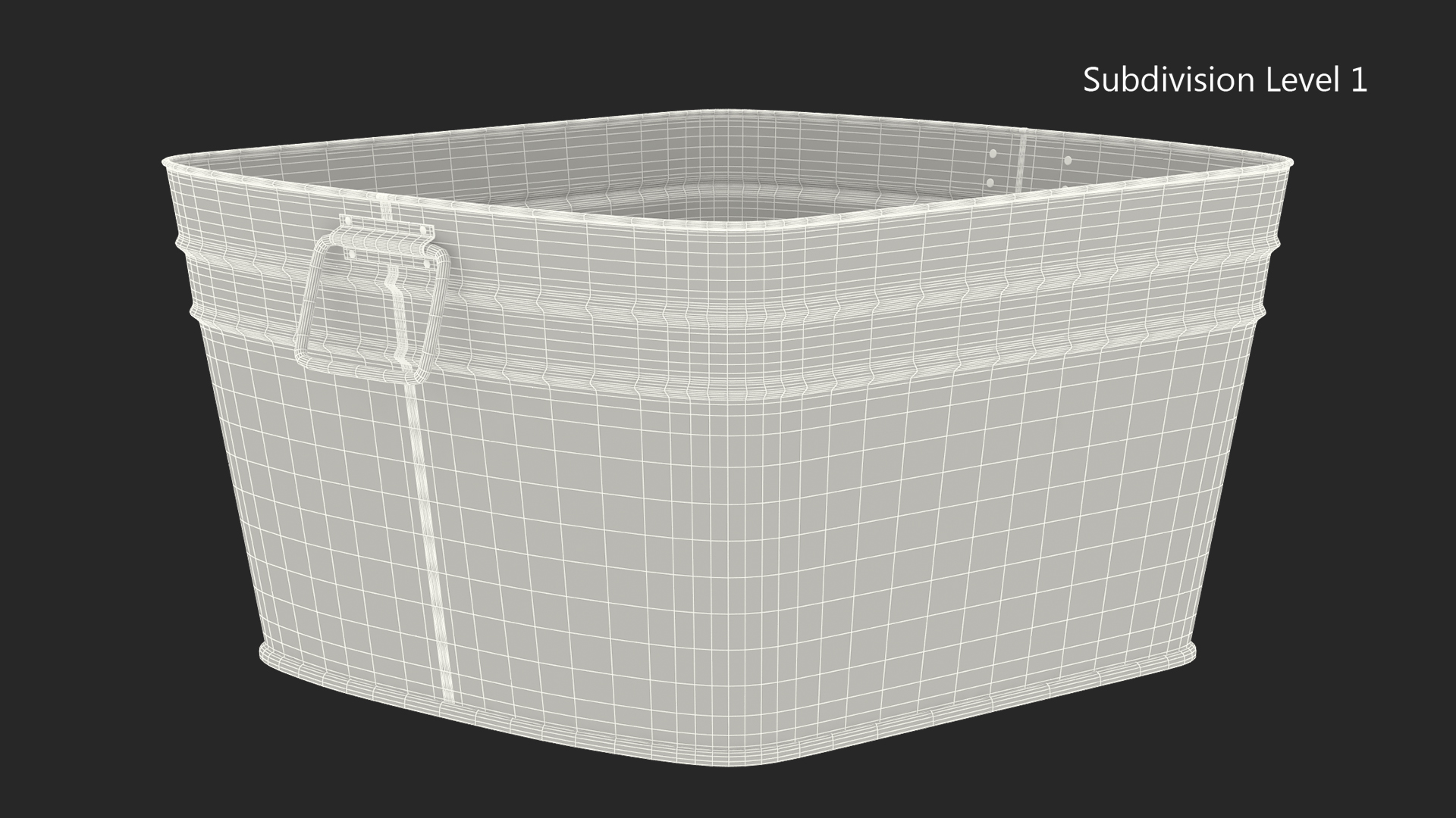 3D Rusty Square Tub