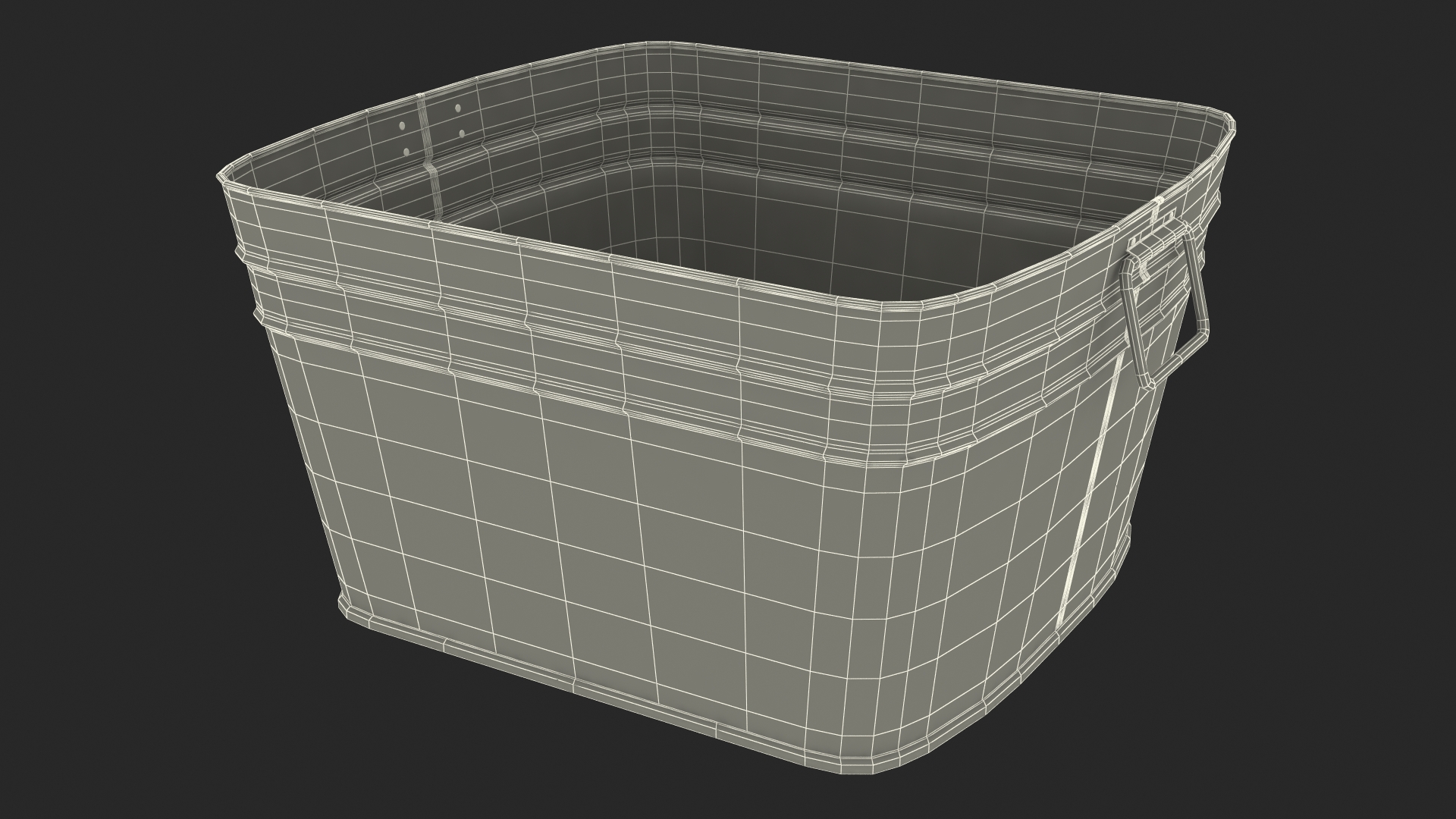 3D Rusty Square Tub