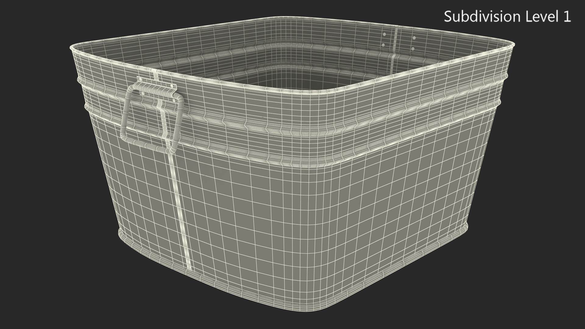 3D Rusty Square Tub