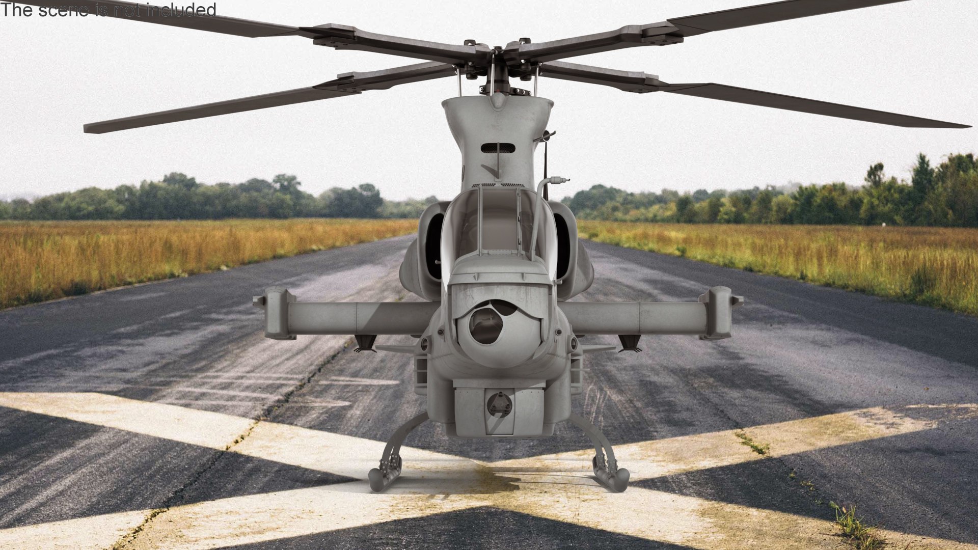 3D model Bell AH-1Z Attack Helicopter Rigged