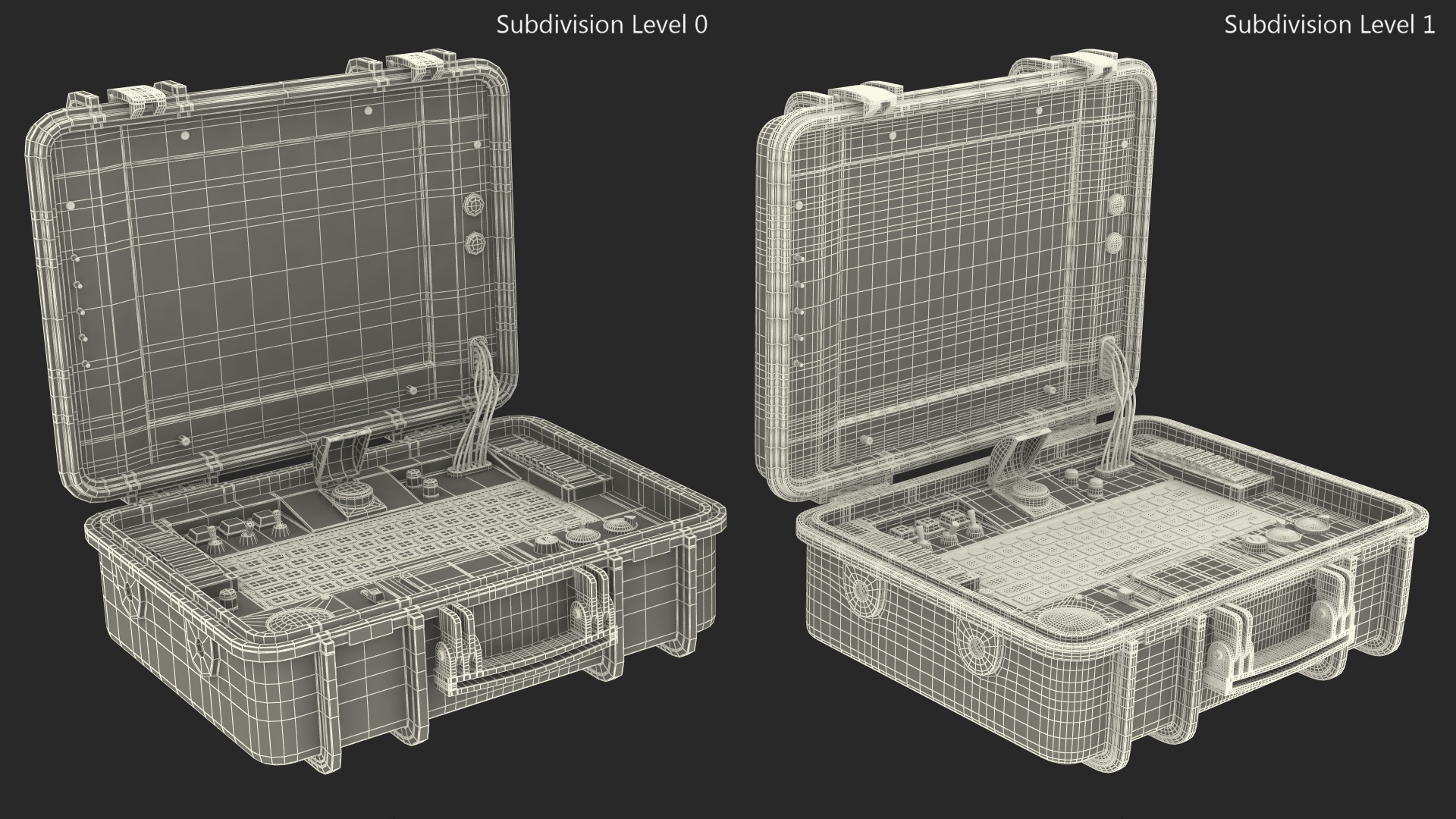 3D Nuclear Briefcase Rigged for Cinema 4D model