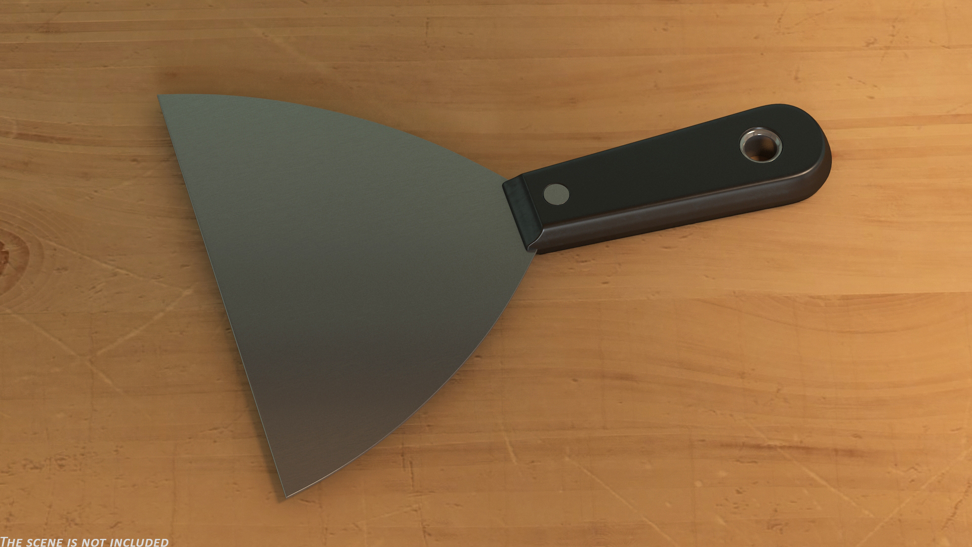 Scraper 6 Inch Black Handle 3D