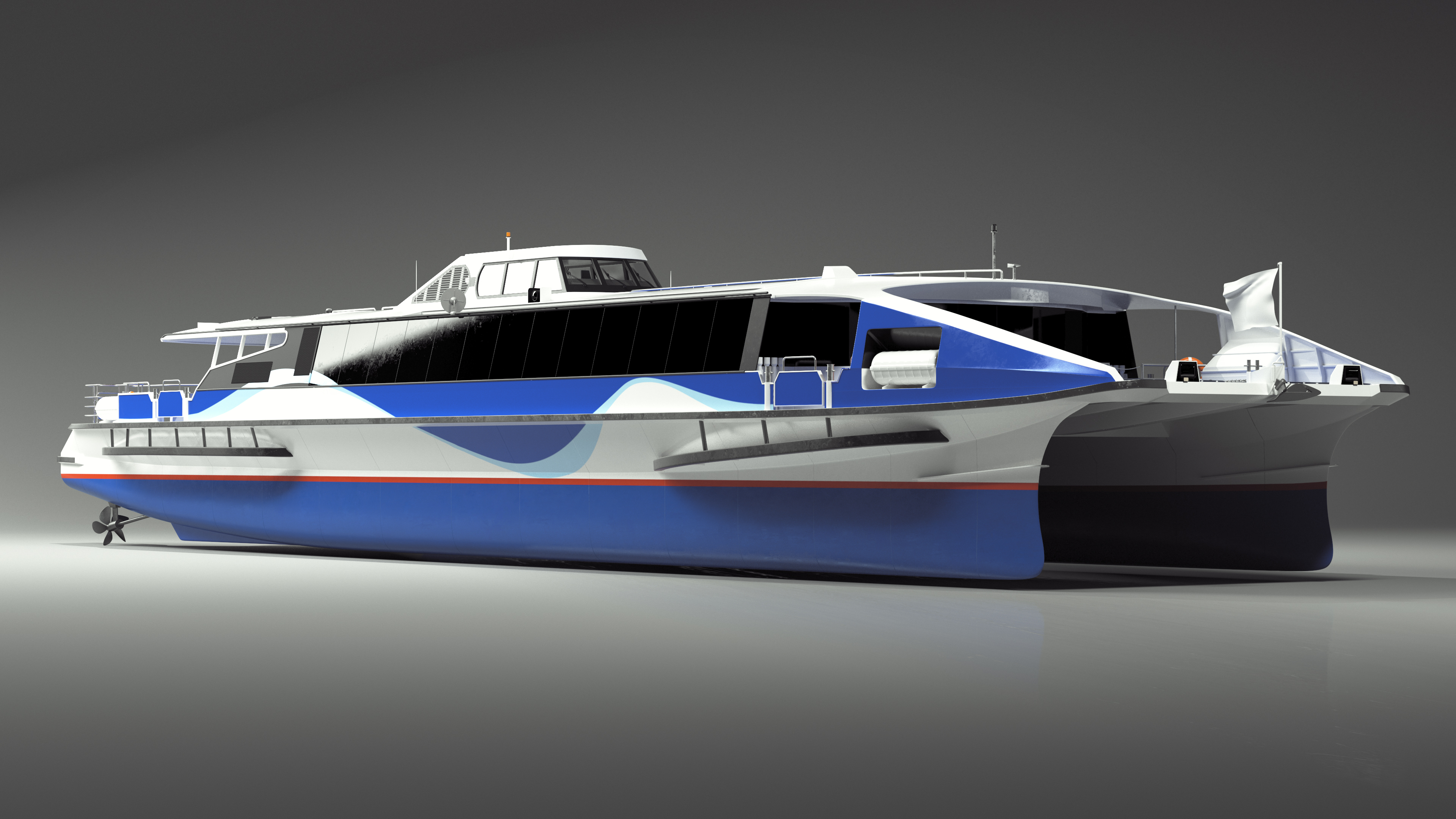 River Bus Boat 3D model