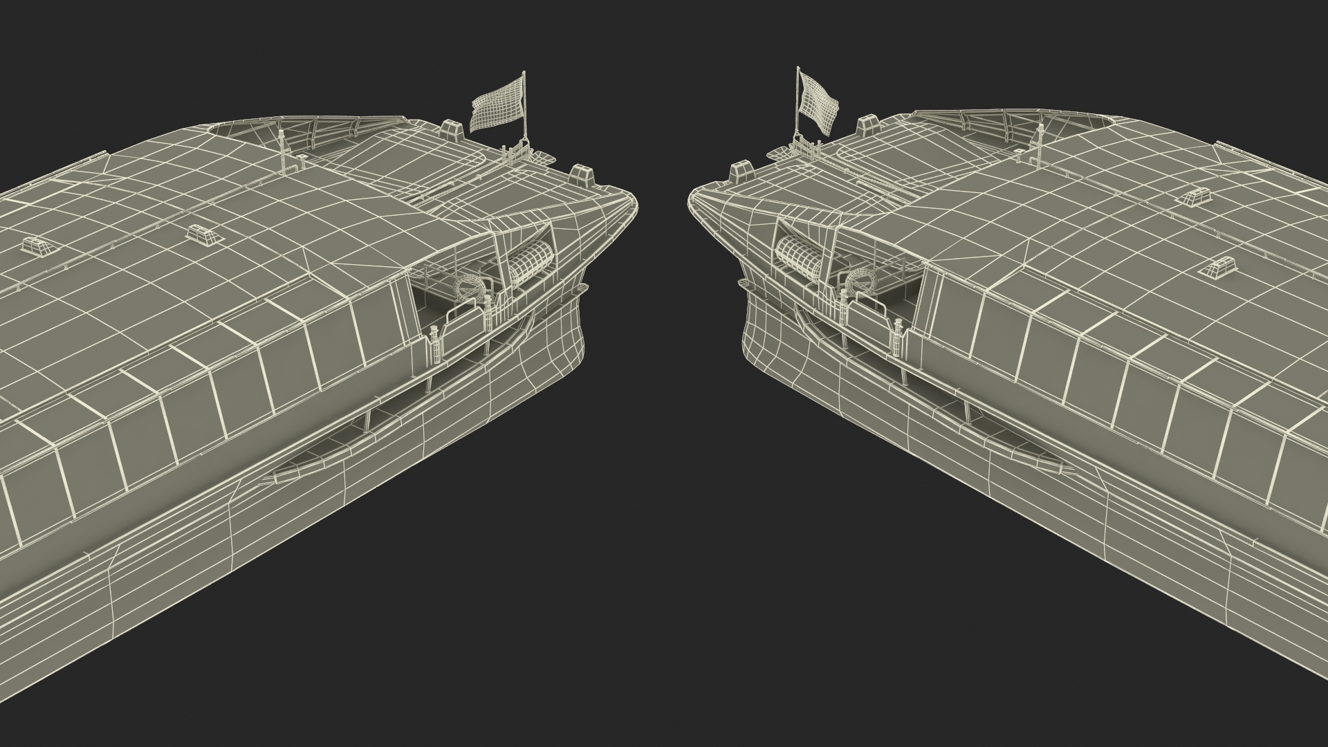 River Bus Boat 3D model