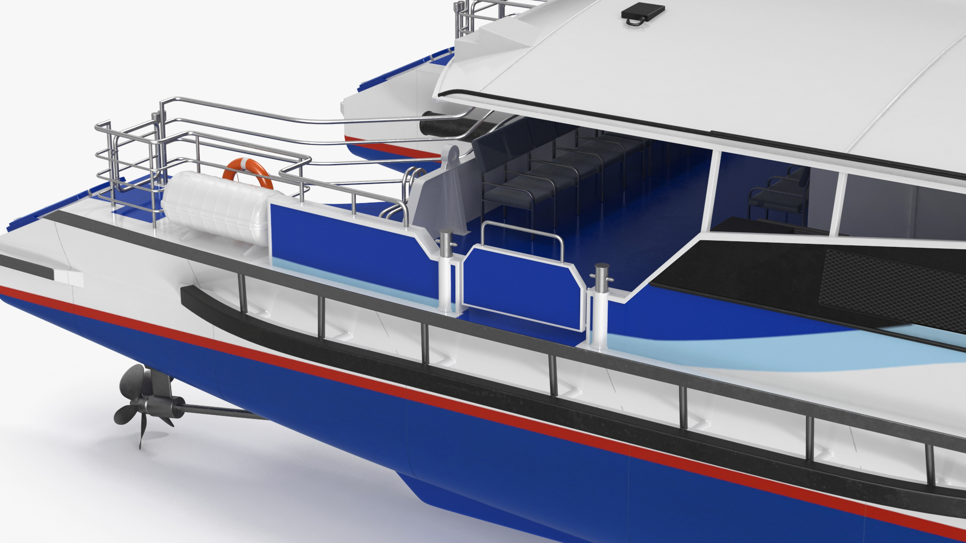 River Bus Boat 3D model