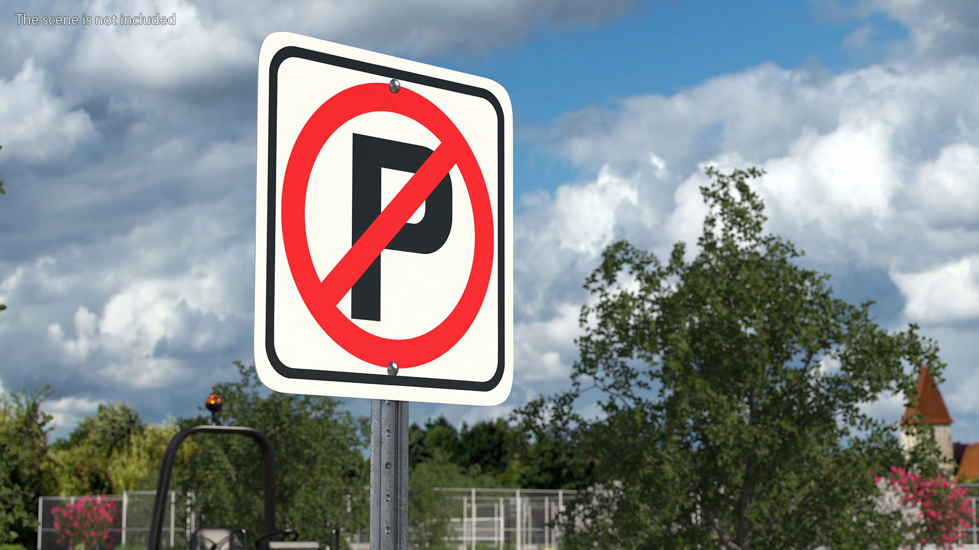 Standard No Parking Sign 3D model