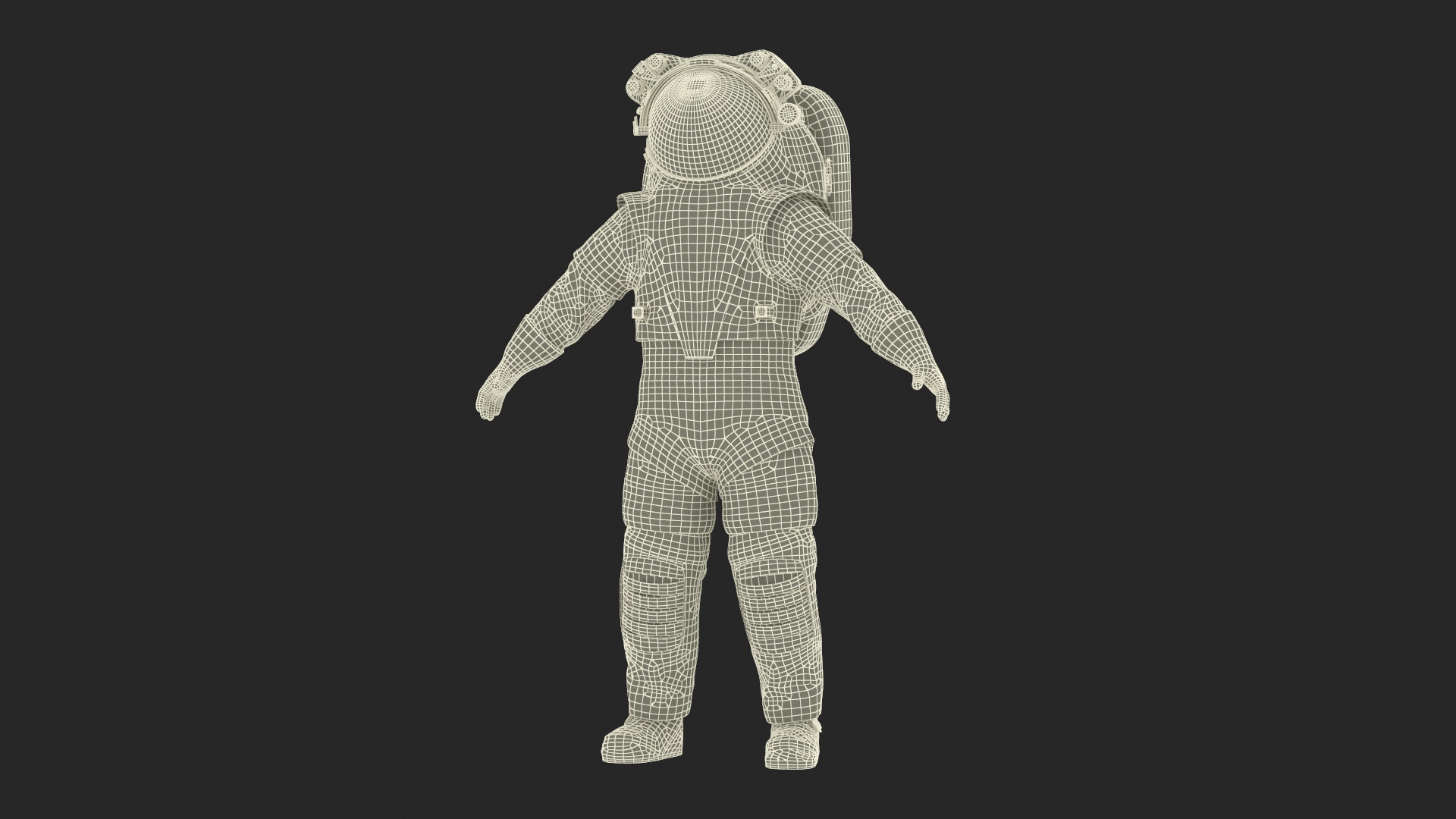 3D model Astronaut in NASA Axiom Spacesuit A pose