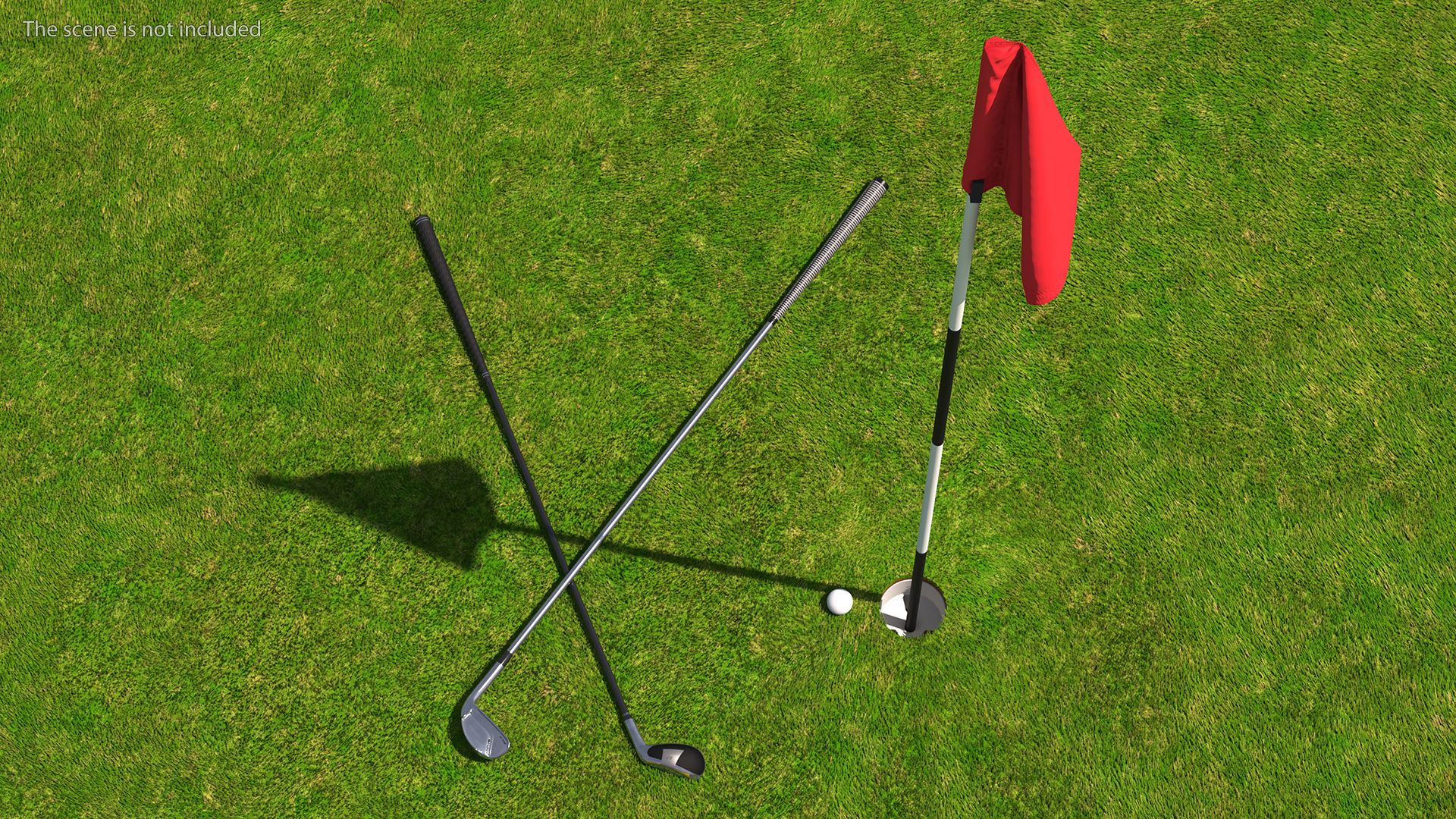 3D Golf Course Flag