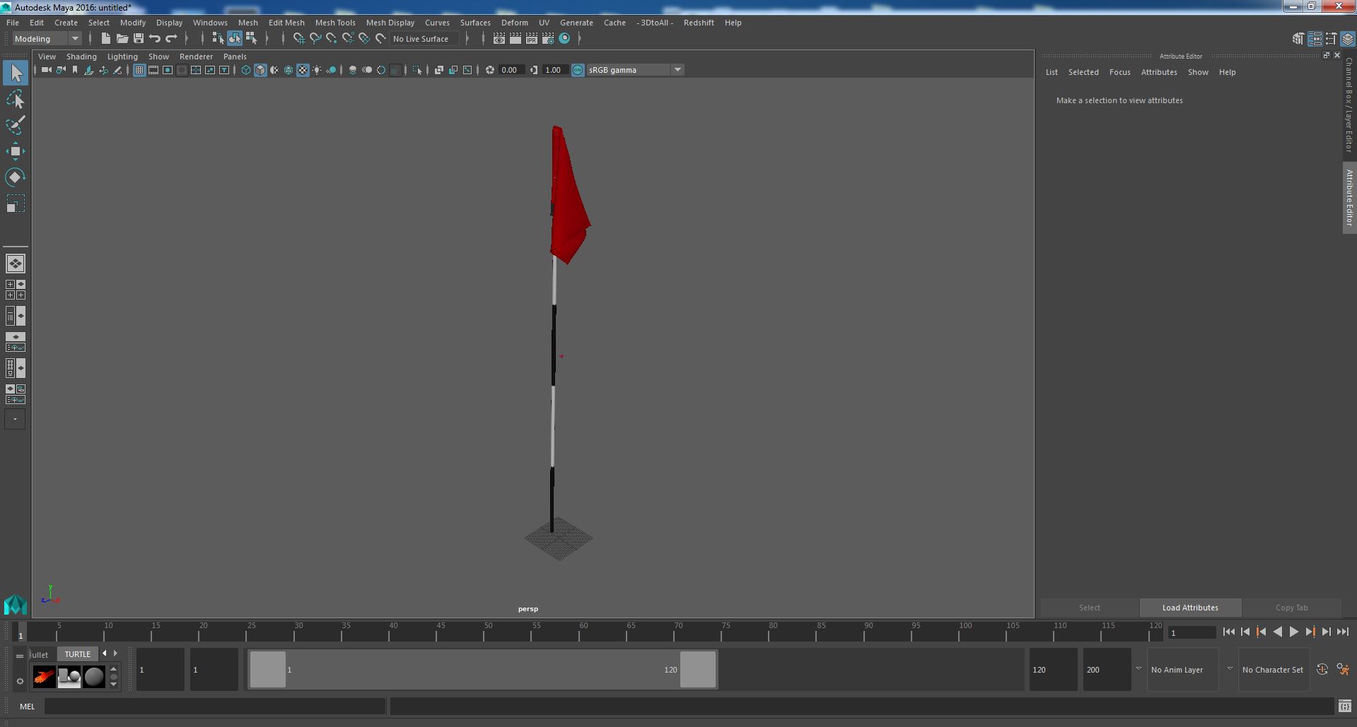 3D Golf Course Flag