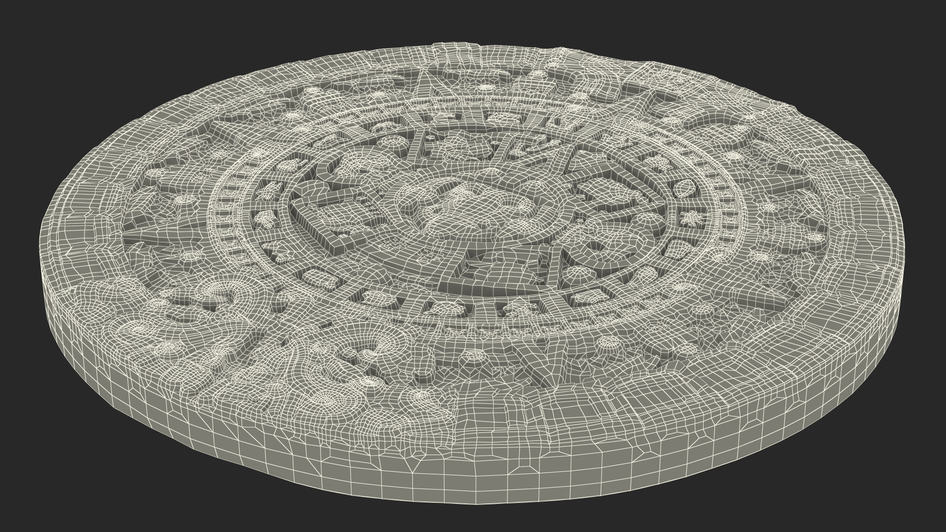 3D model Maya Calendar Bronze