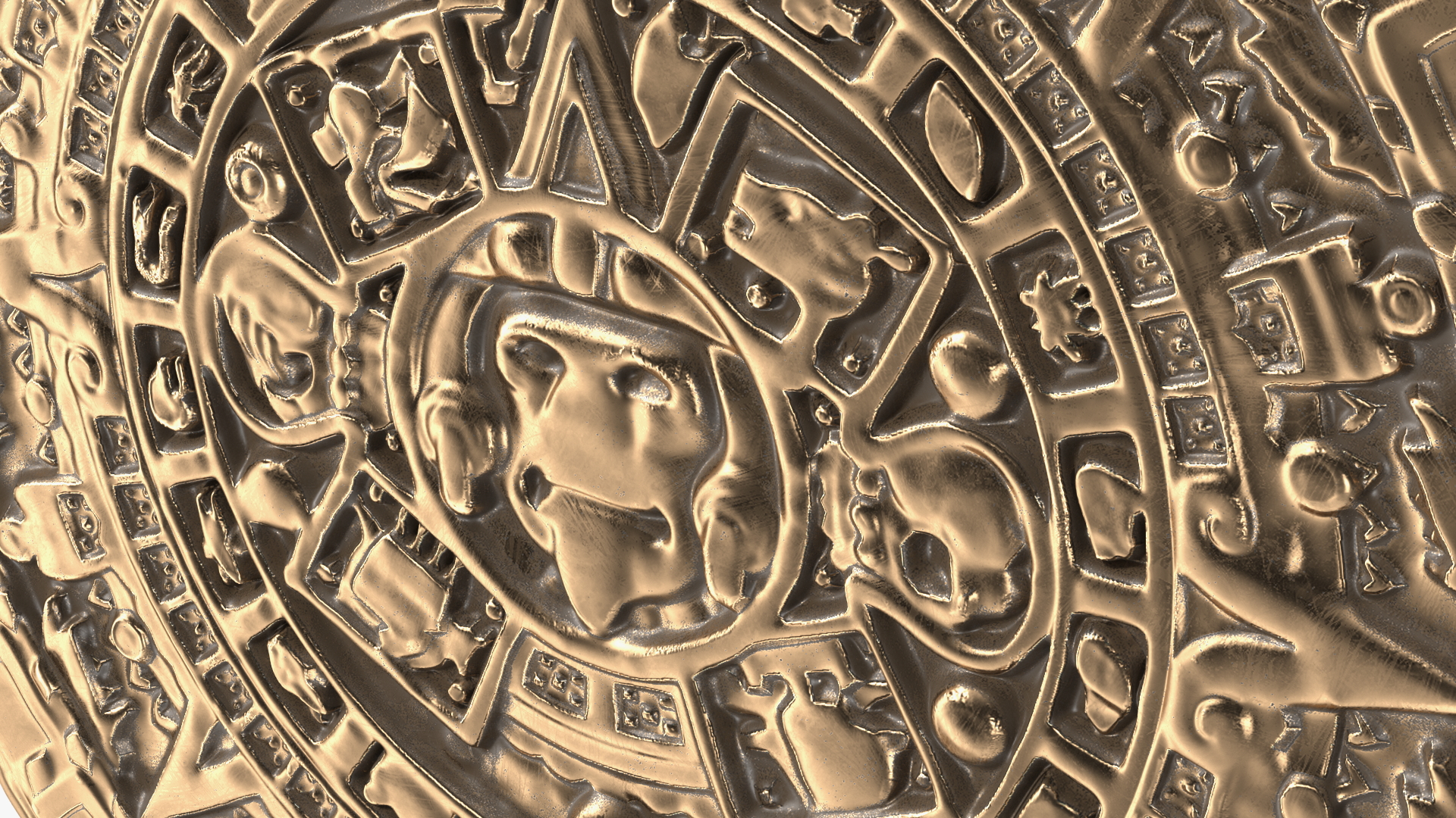 3D model Maya Calendar Bronze