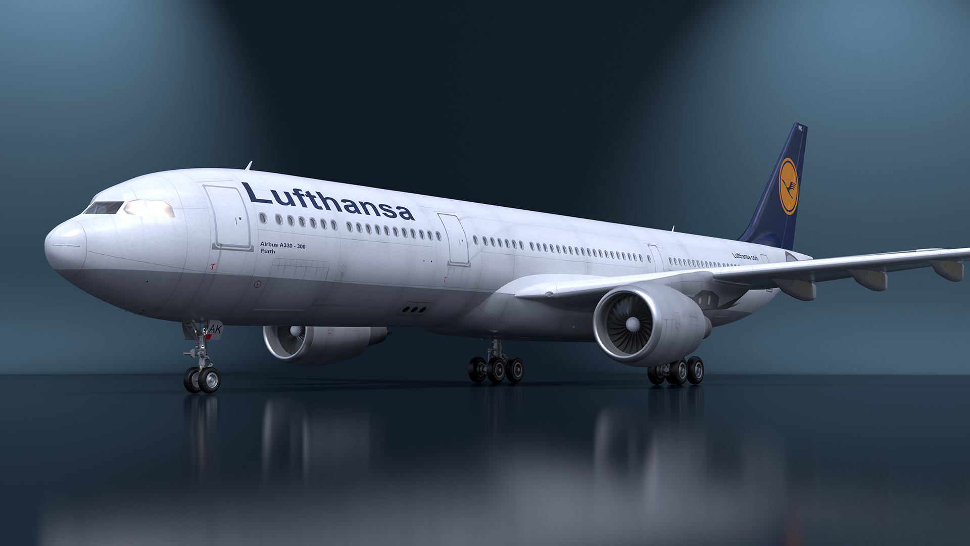 3D model Lufthansa Airbus A330-300